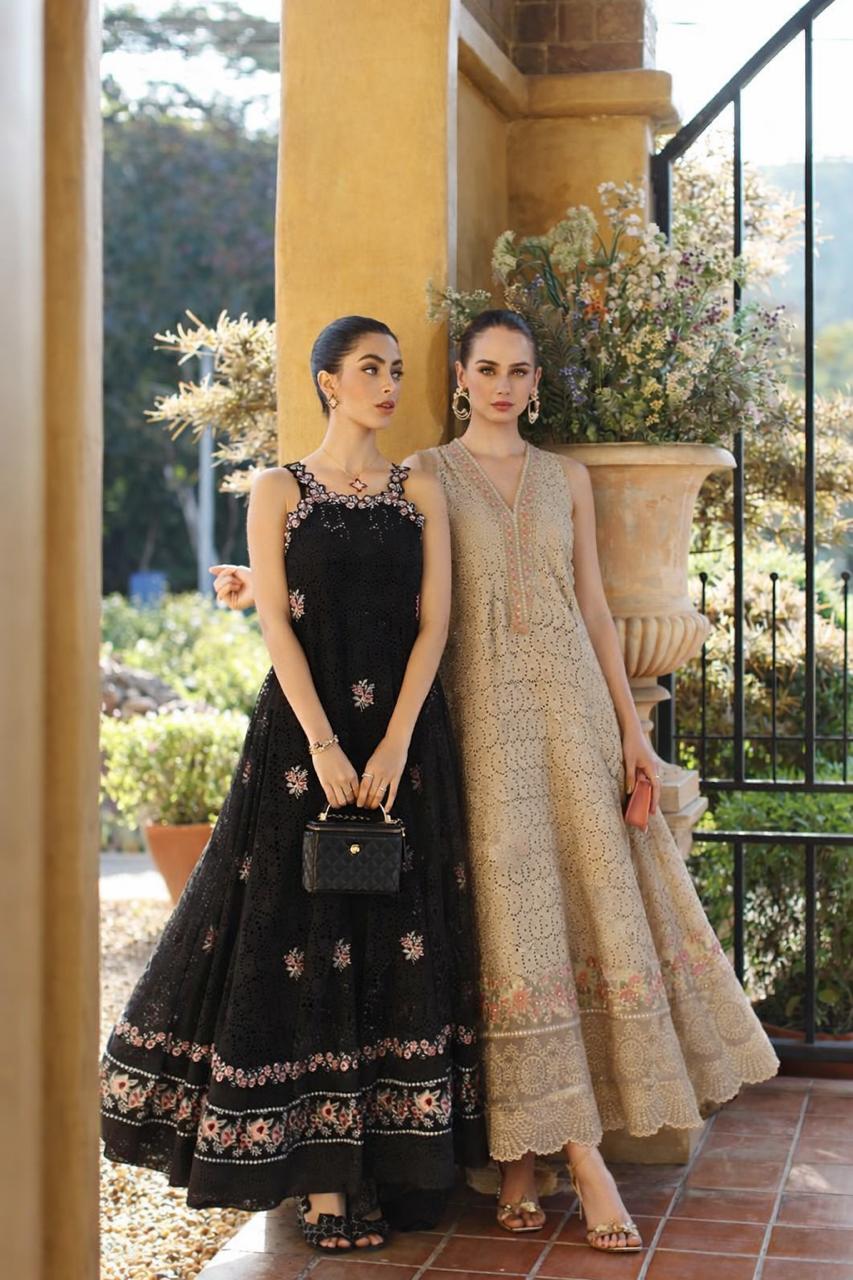 Saadia Asad D5 - B - Lunaria Noor Luxury Eid Schiffli Laserkari 2026