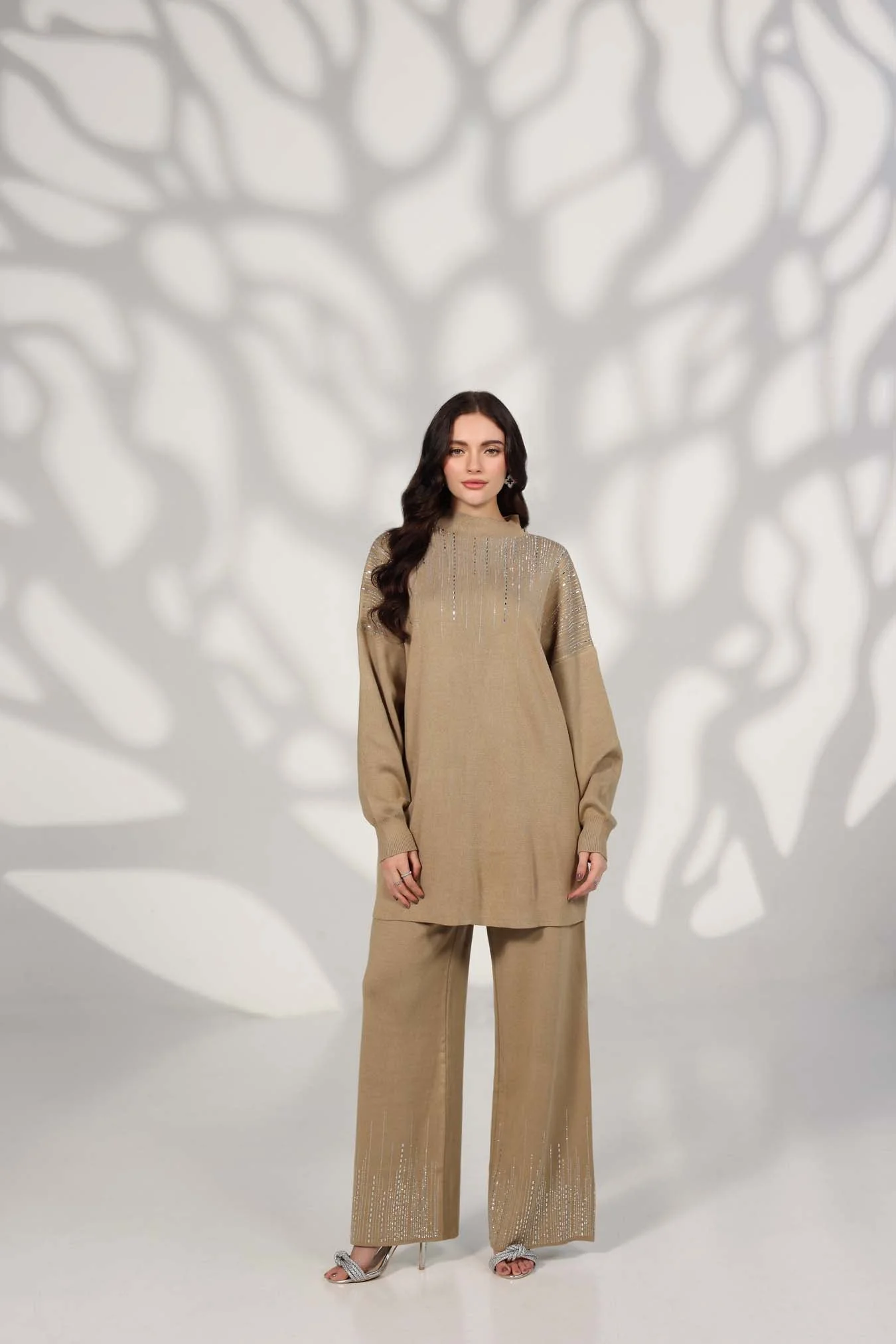 Saadia Asad D5 - Beige Swarovski Noor Western Drop 2025