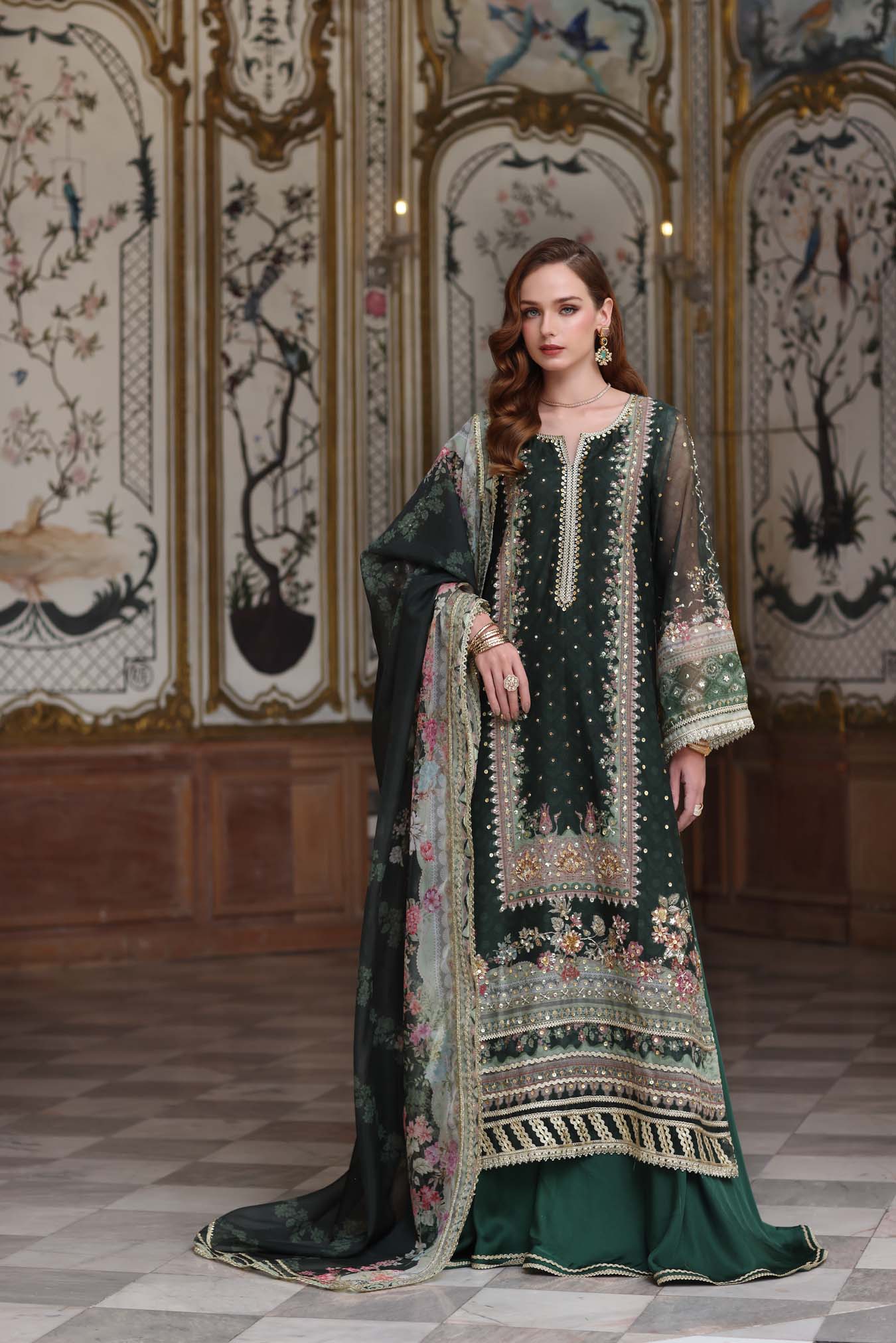 Saadia Asad D5 - Green Noor Festive 2025 - Image 2