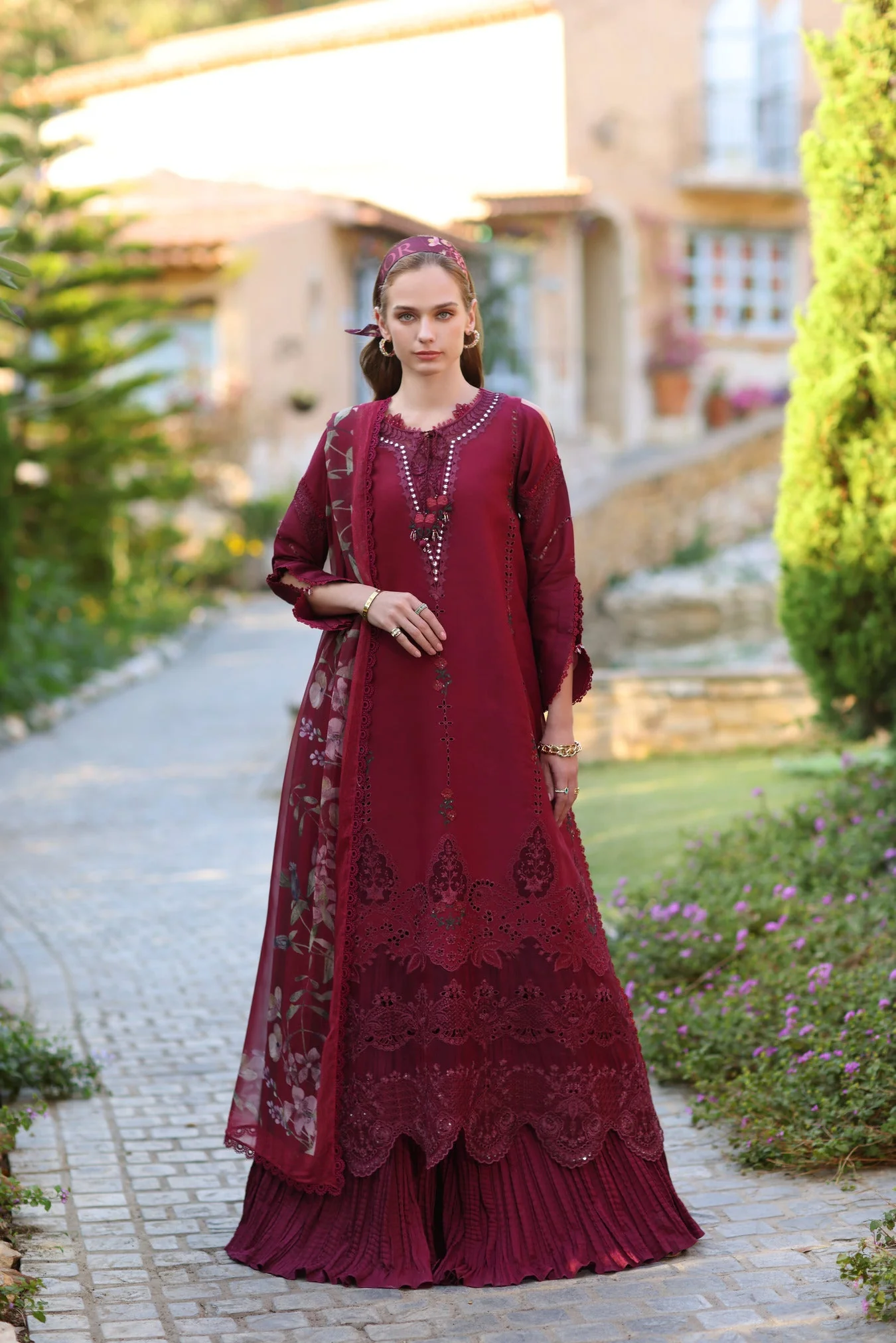 Saadia Asad D6-A Noor Luxe Chikankaari 2025