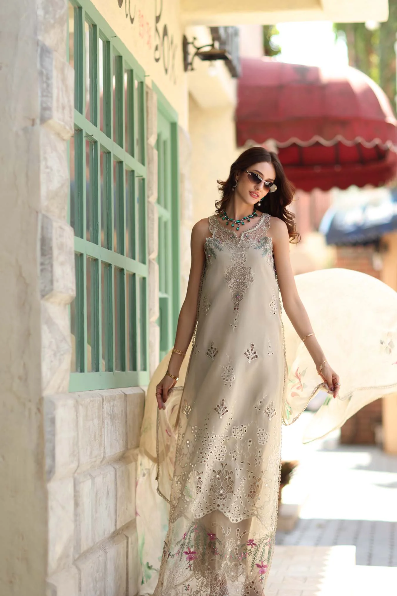 Saadia Asad D6 - A - Soft Ivory Noor Luxe Chikankari 2026 - Image 2