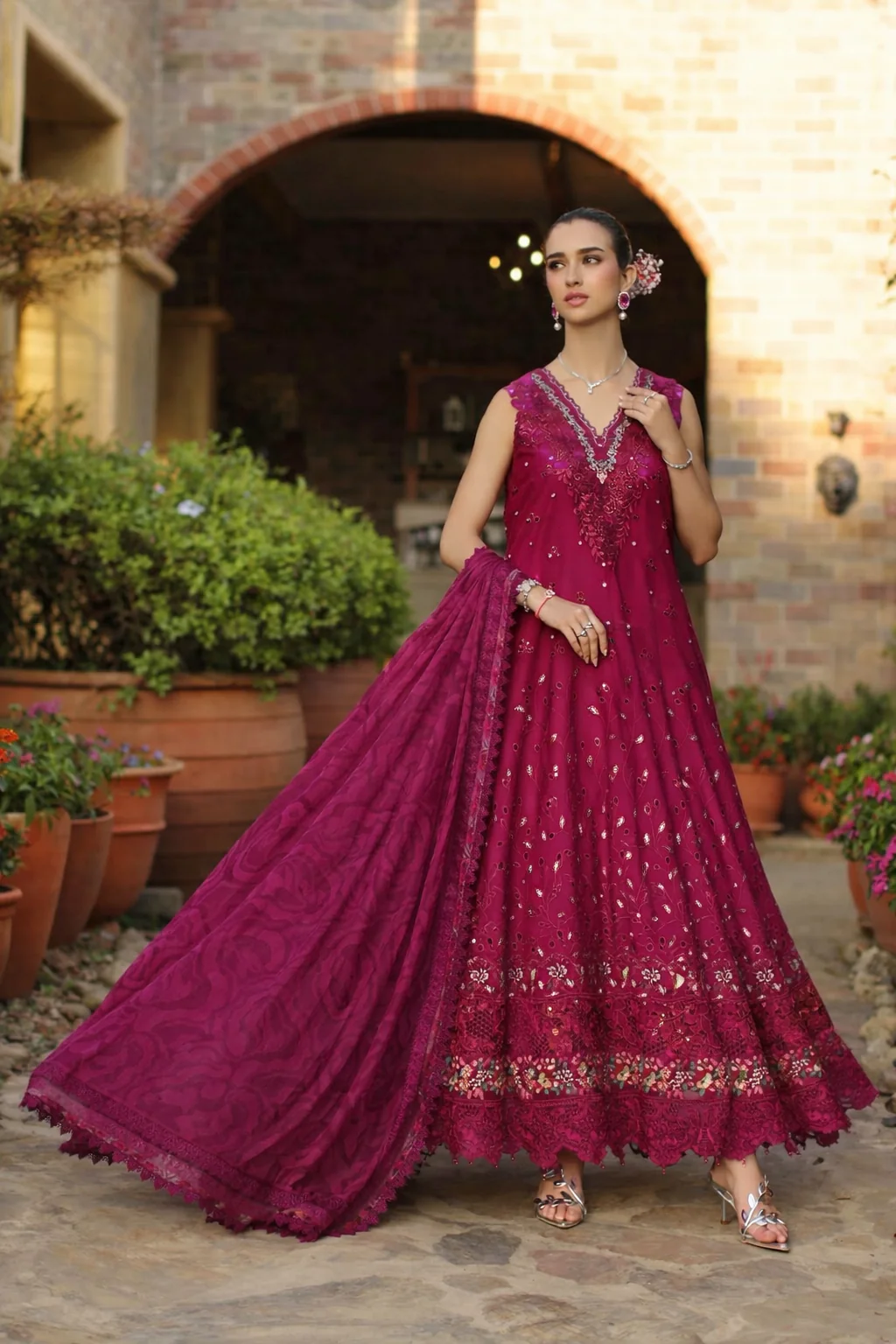 Saadia Asad D6 - A - Zelina Noor Luxury Eid Schiffli Laserkari 2026 - Image 2