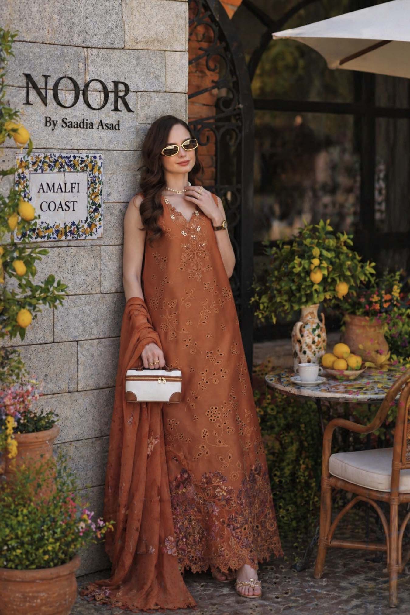 Saadia Asad D6 -Amber Rustique Noor Luxury Eid Schiffli Laserkari - Vol 2 2026