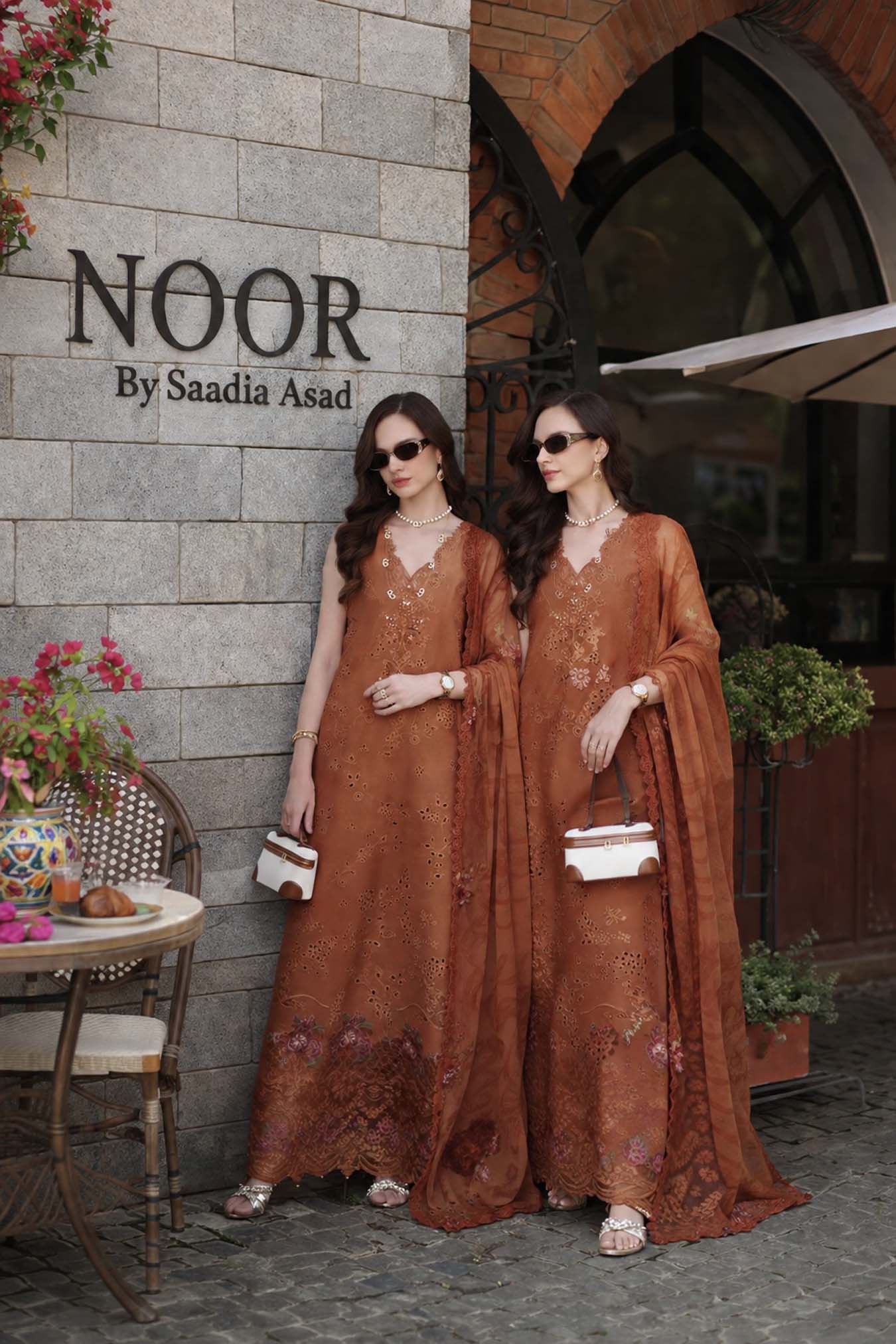 Saadia Asad D6 -Amber Rustique Noor Luxury Eid Schiffli Laserkari - Vol 2 2026 - Image 2