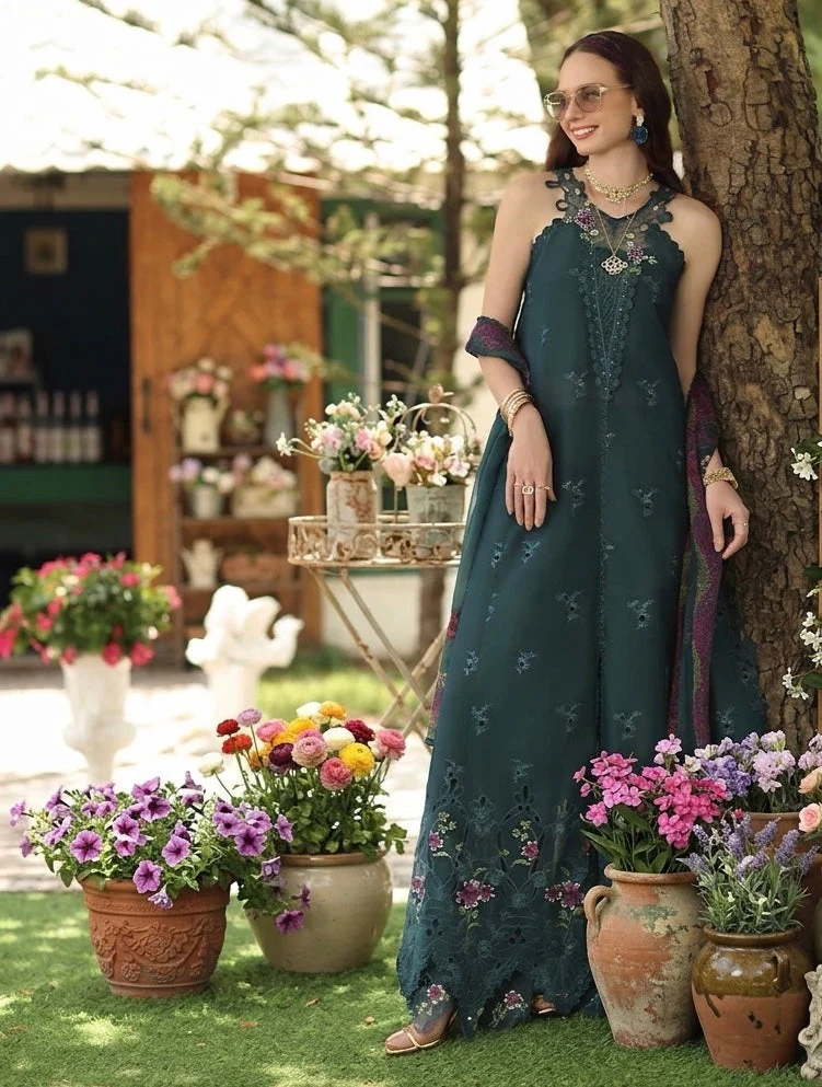 Saadia Asad D6 – Coblat Teal Noor Eid Luxury Printskhas 2026
