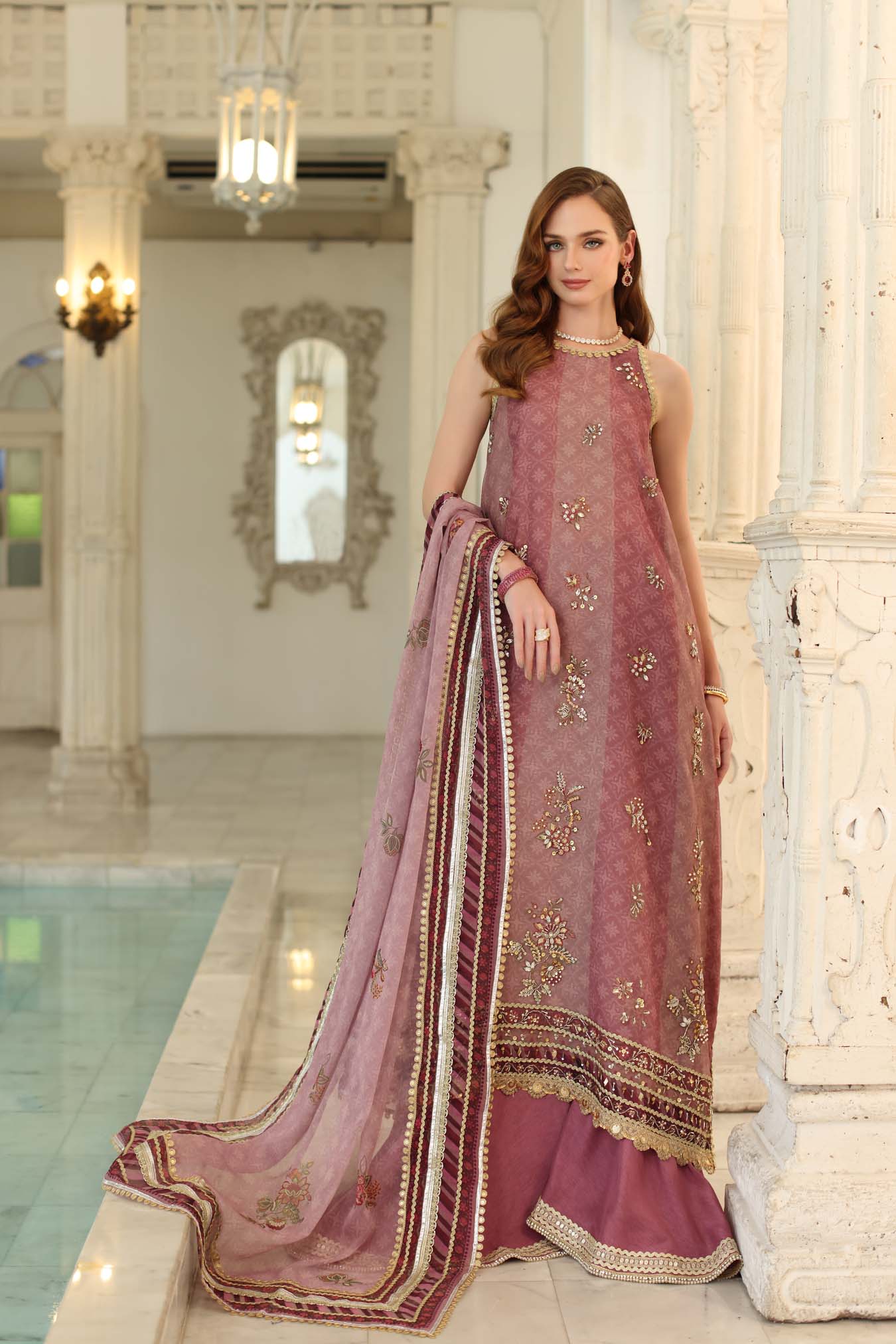 Saadia Asad D6 - Rose Pink Noor Festive 2025
