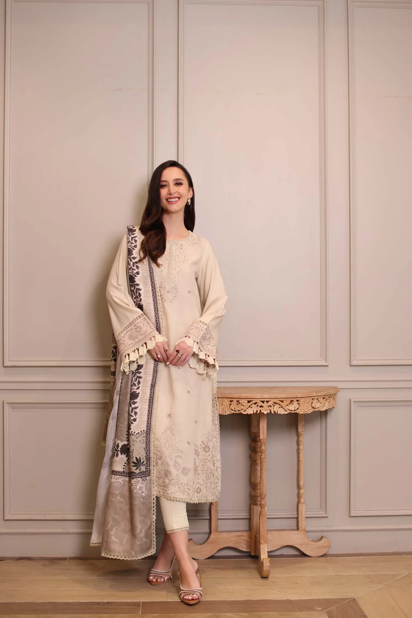 Saadia Asad D7 - A Noor Winter Embroidered Printkhaas 2025