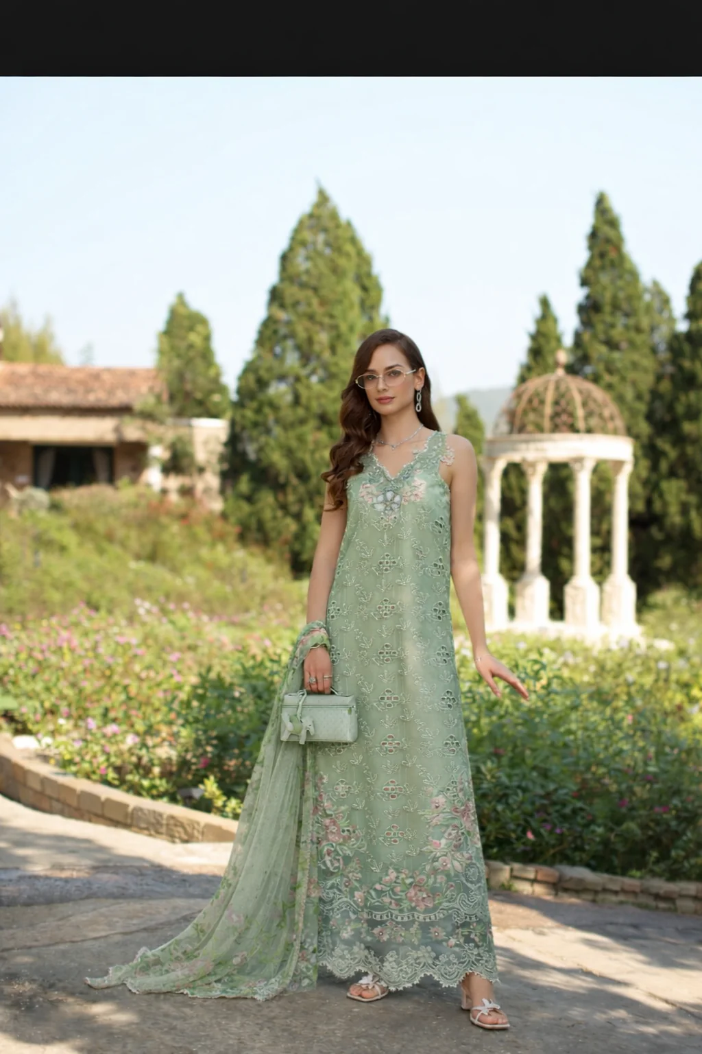 Saadia Asad D7 - B - Florine Noor Luxury Eid Schiffli Laserkari 2026