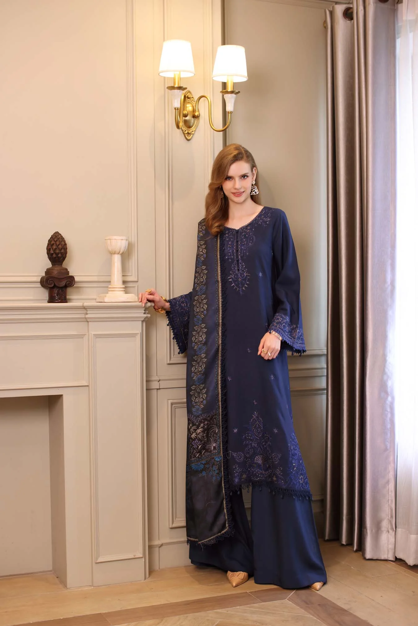 Saadia Asad D7 - B Noor Winter Embroidered Printkhaas 2025