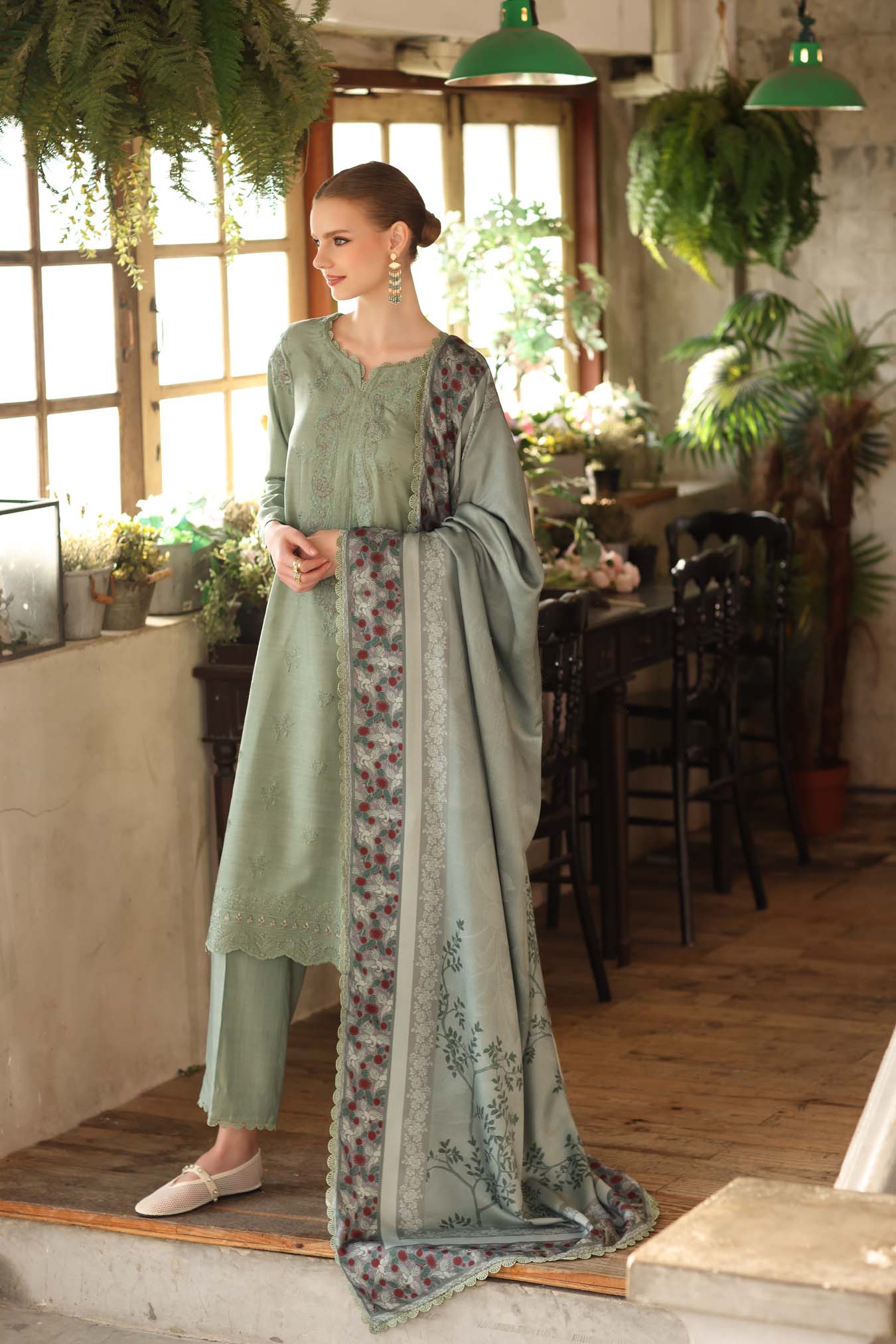Saadia Asad D8 - A Noor Winter Embroidered Printkhaas 2025 - Image 2