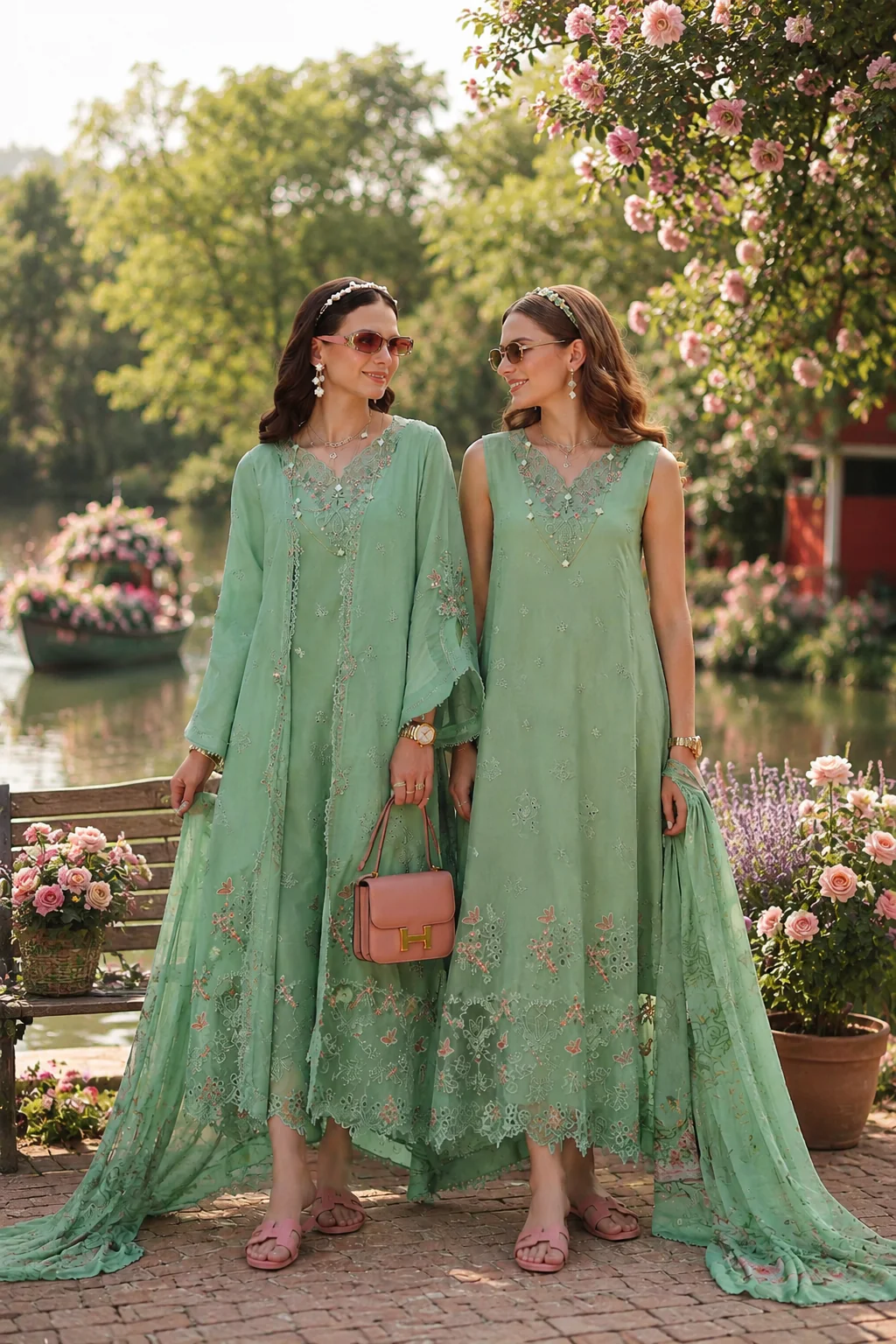 Saadia Asad D9 – Aqua Minté Noor Eid Luxury Printskhas 2026 - Image 2