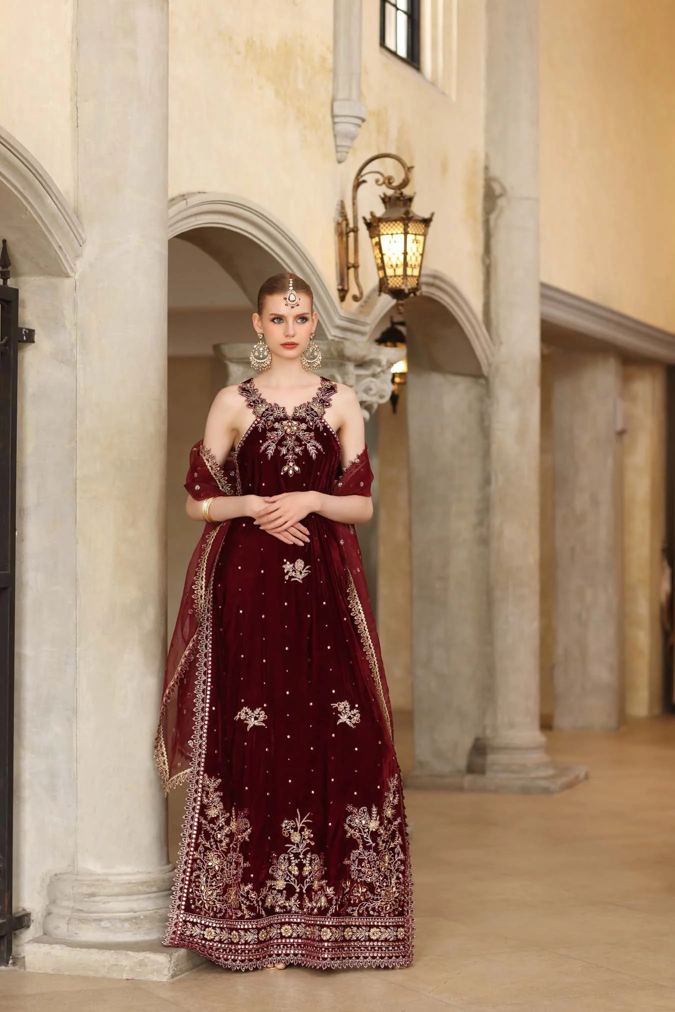 Saadia Asad Naqsh Noor Handcrafted Velvet 2025 - Image 2