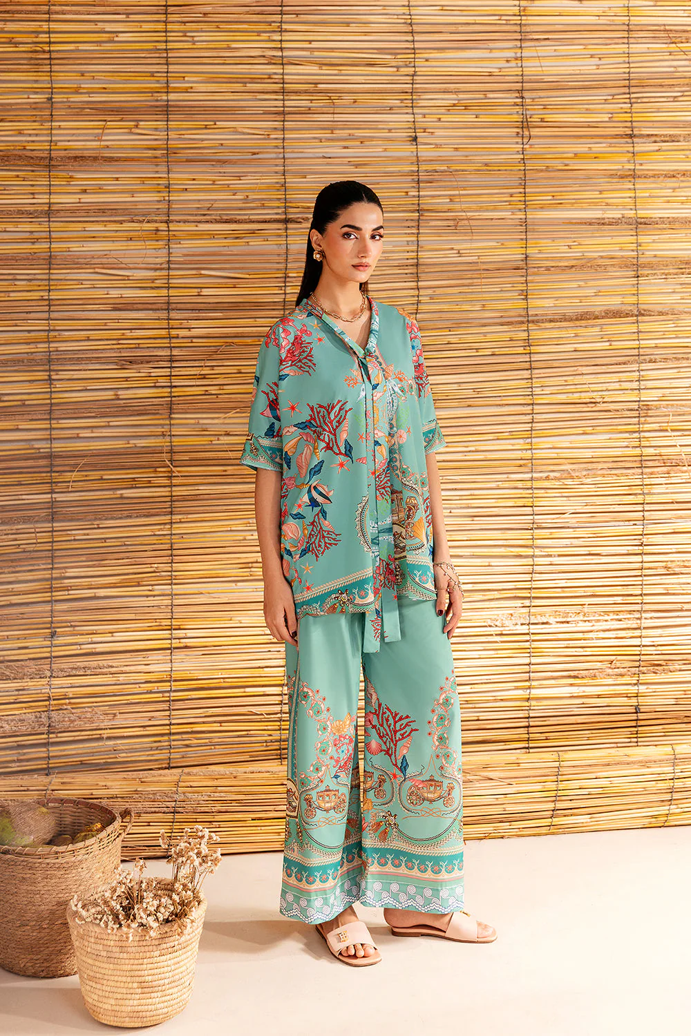 Saira Rizwan Coastal Charm - Srsp-25-01 Silk Coords 2025