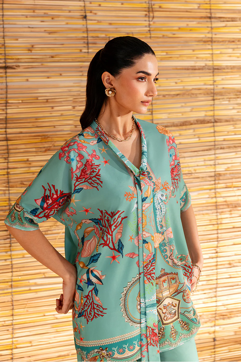 Saira Rizwan Coastal Charm - Srsp-25-01 Silk Coords 2025 - Image 2