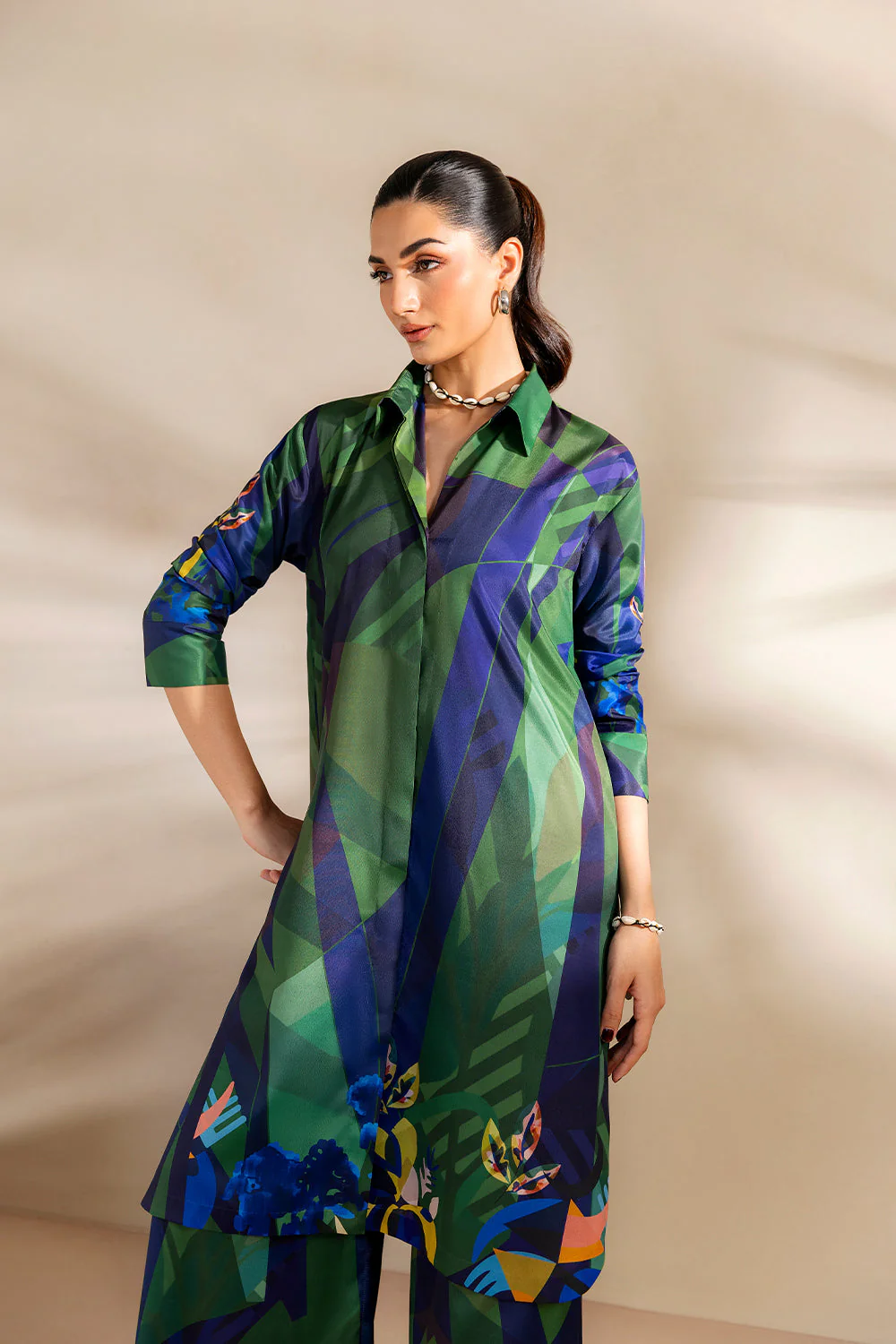 Saira Rizwan Shoreline Serenade - Srsp-25-08 Silk Coords 2025 - Image 2