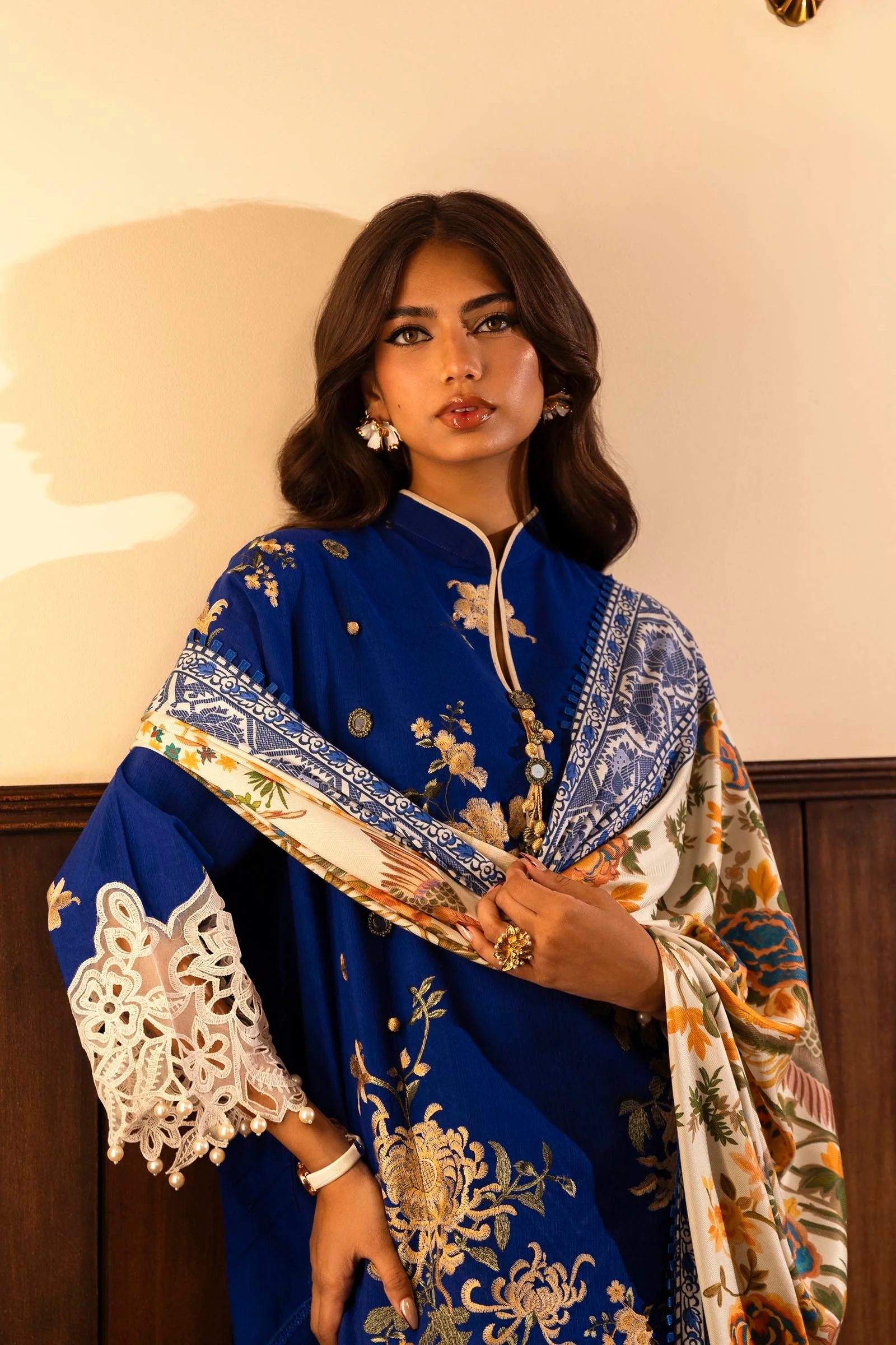 Sana Safinaz M243-008B-3CP Muzlin Winter 2024 - Image 2