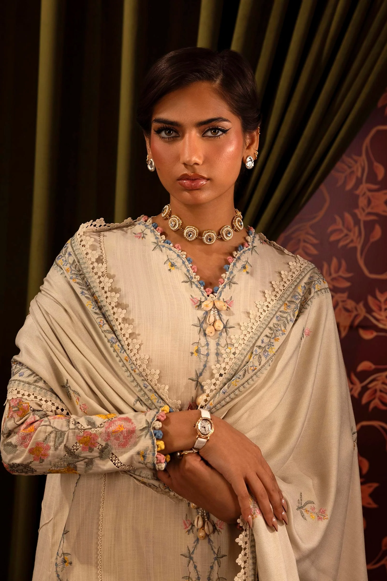 Sana Safinaz M243-013A-3CP Muzlin Winter 2024 - Image 2