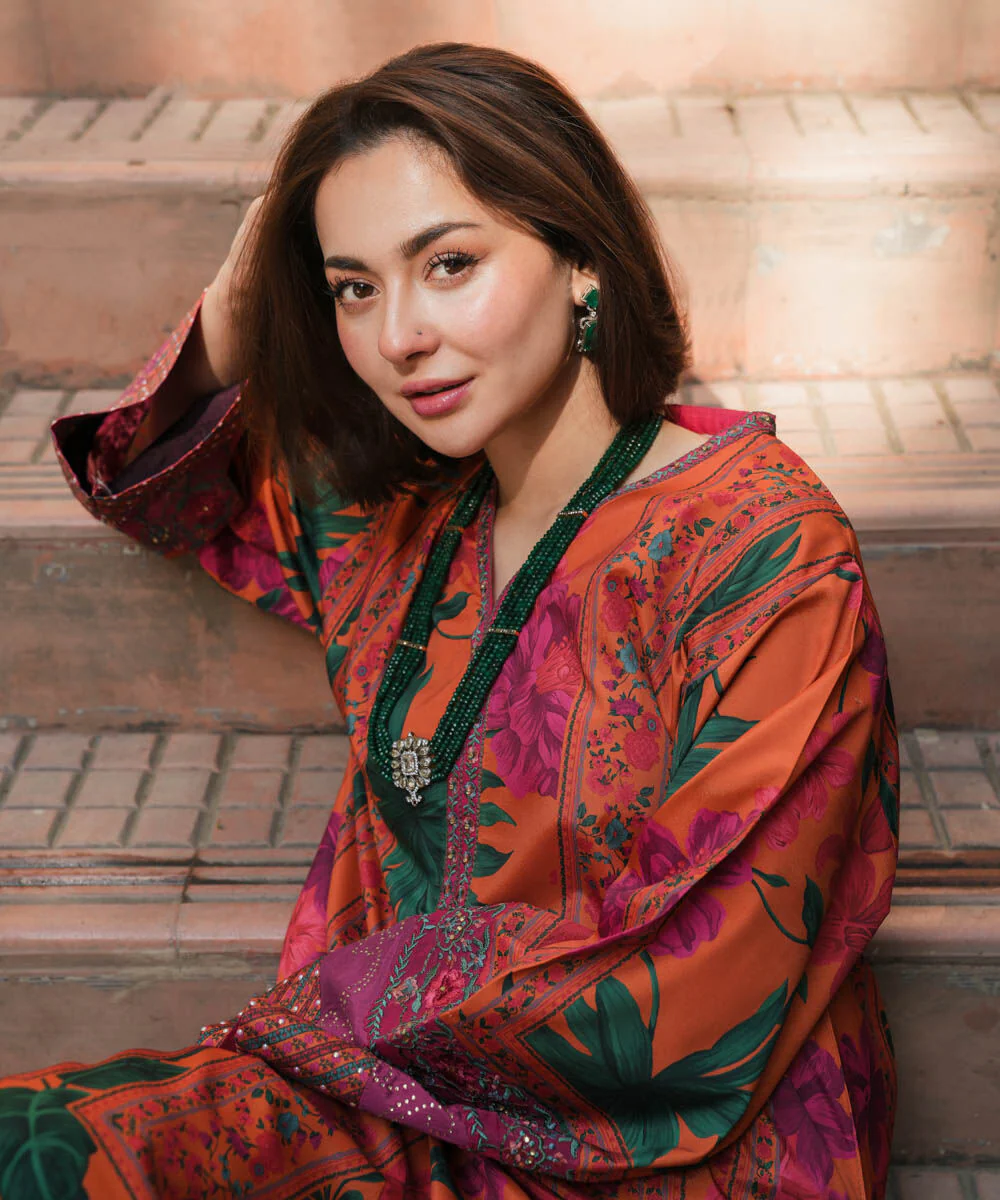 Sapphire 0U2TESL25V02 2 Piece Embroidered Silk Suit Silk Eid 1 2025 - Image 2