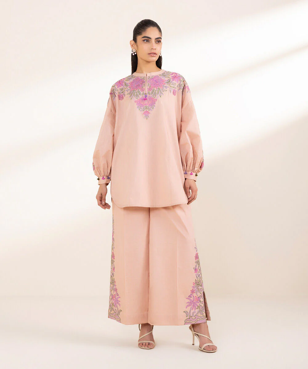 Sapphire 0U2TEST25V23 2 Piece Embroidered Crosshatch Suit Statement Eid 1 2025