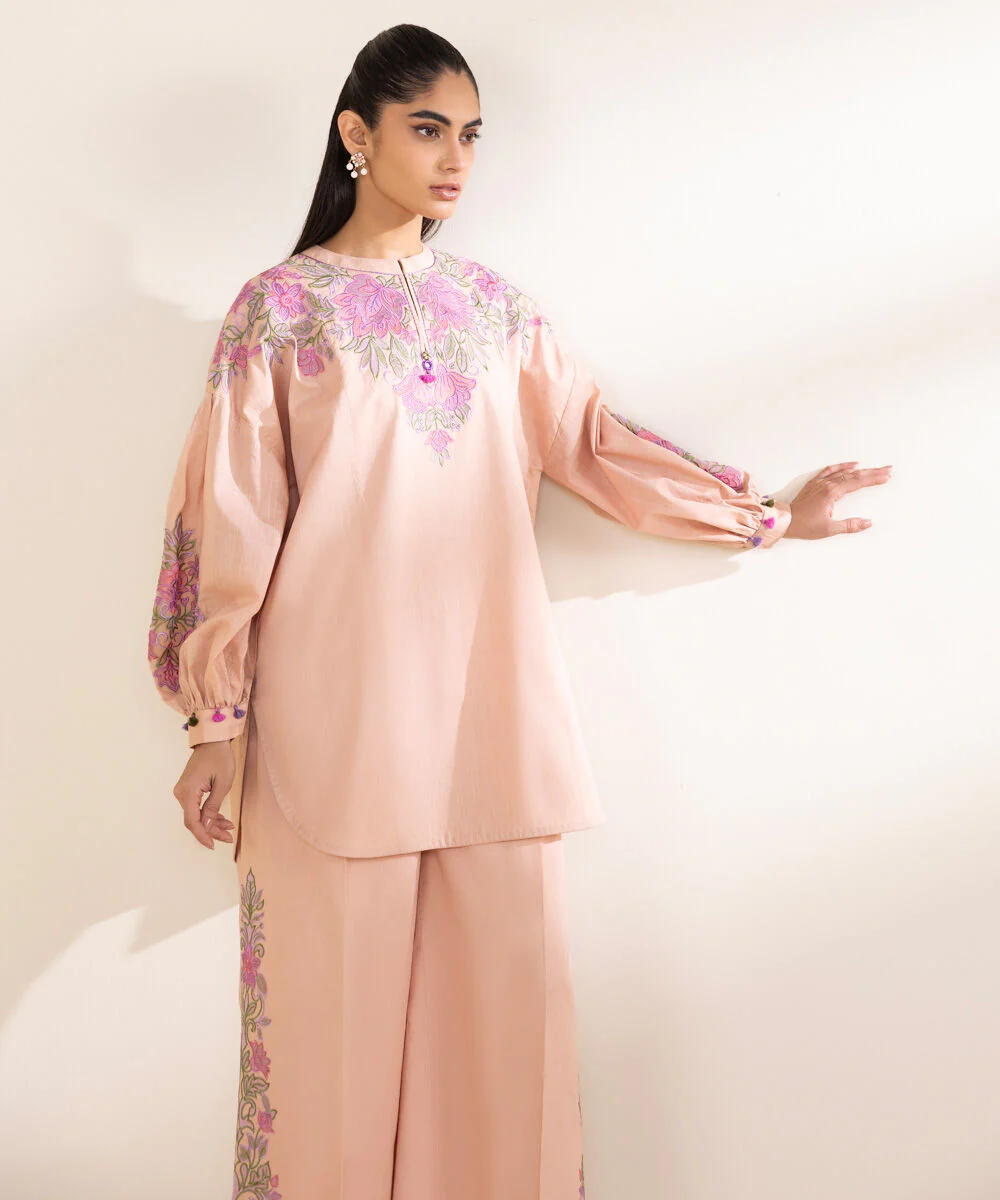 Sapphire 0U2TEST25V23 2 Piece Embroidered Crosshatch Suit Statement Eid 1 2025 - Image 2
