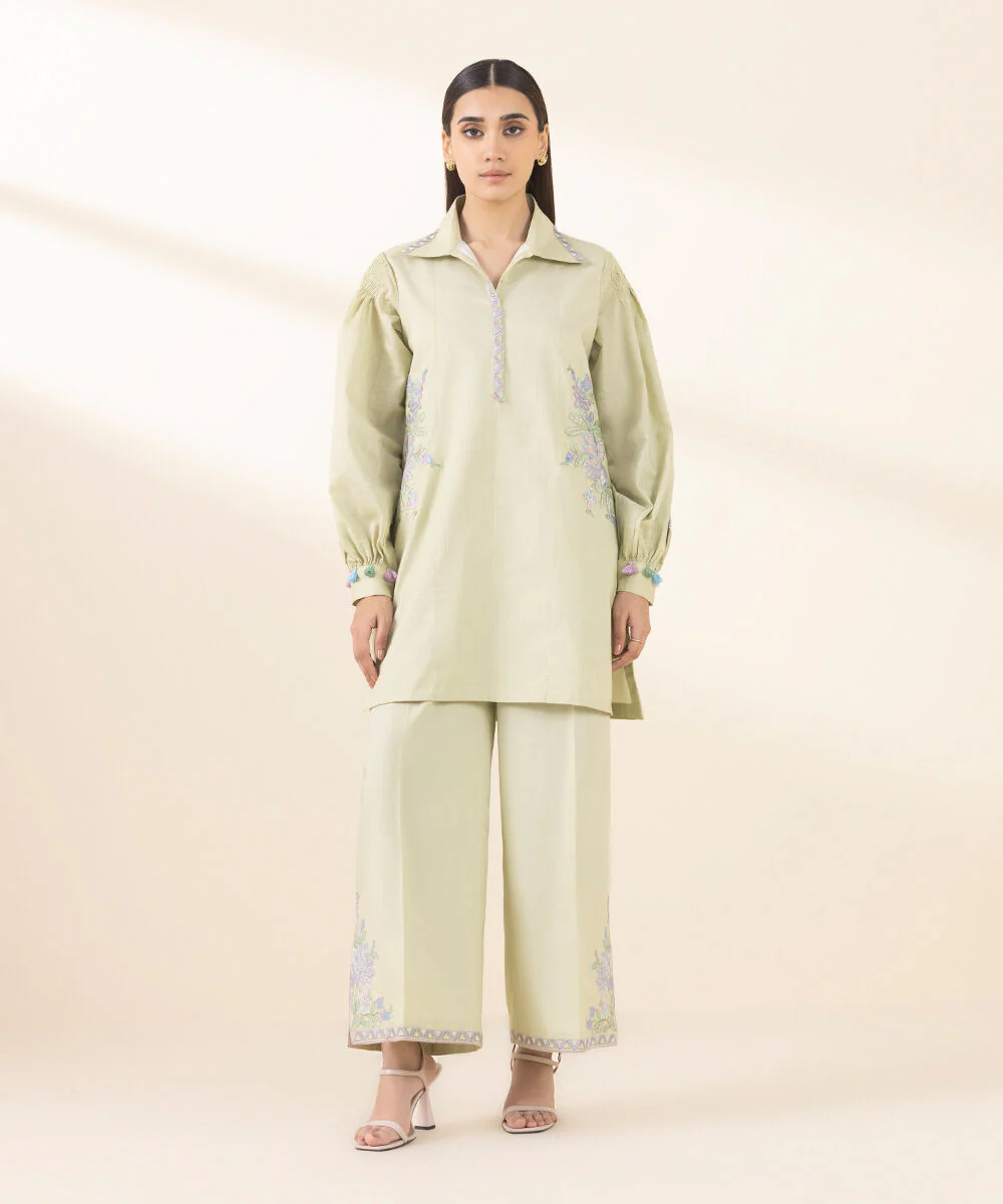 Sapphire 0U2TEST25V24 2 Piece Embroidered Crosshatch Suit Statement Eid 1 2025