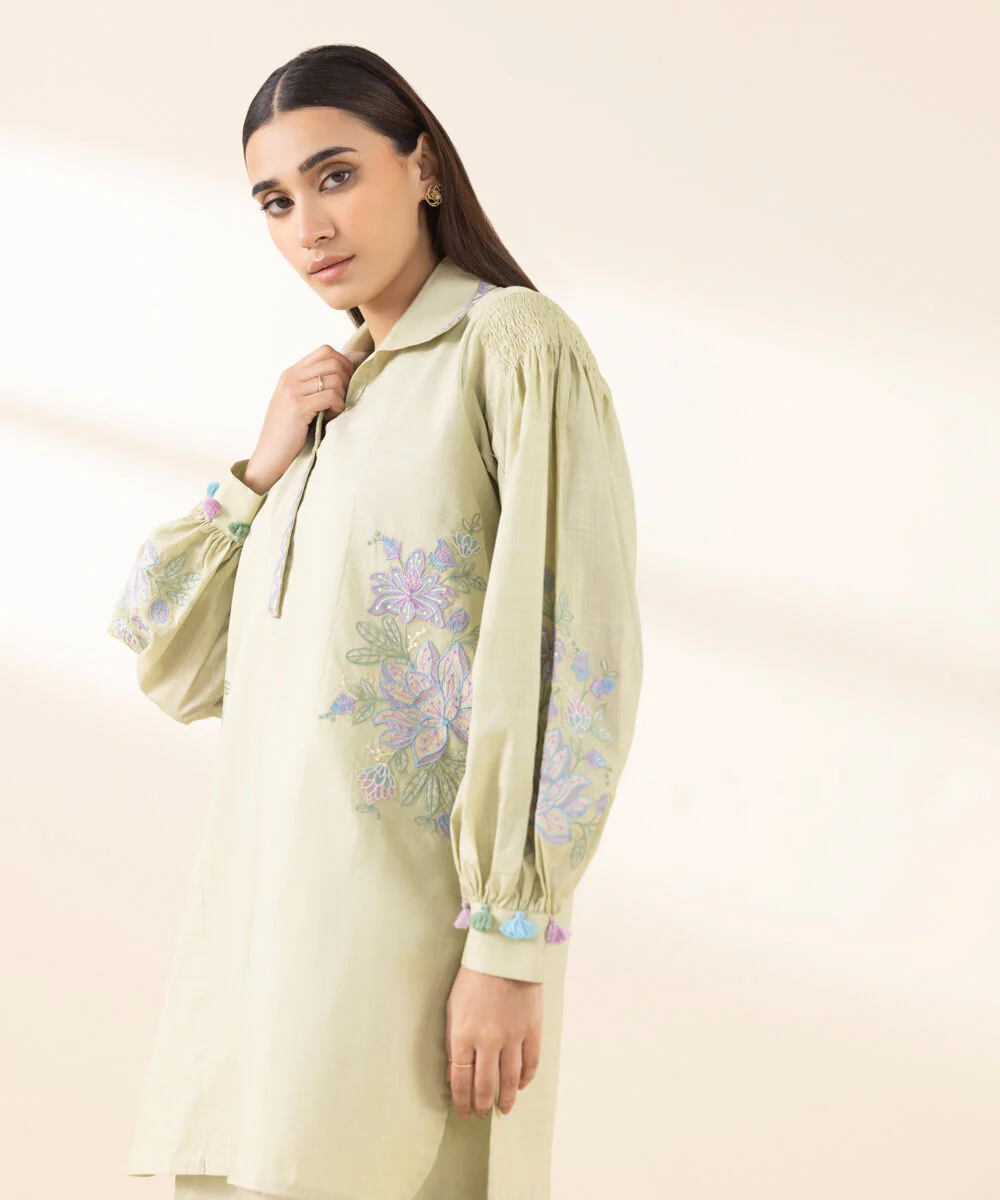 Sapphire 0U2TEST25V24 2 Piece Embroidered Crosshatch Suit Statement Eid 1 2025 - Image 2