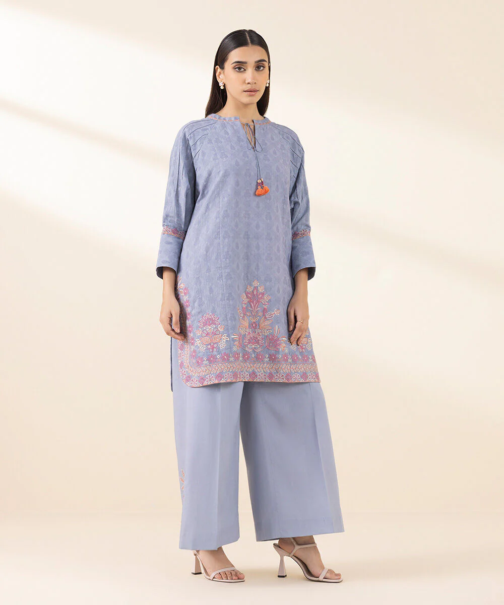 Sapphire 0U2TEST25V29 2 Piece Embroidered Cotton Jacquard Suit Statement Eid 1 2025