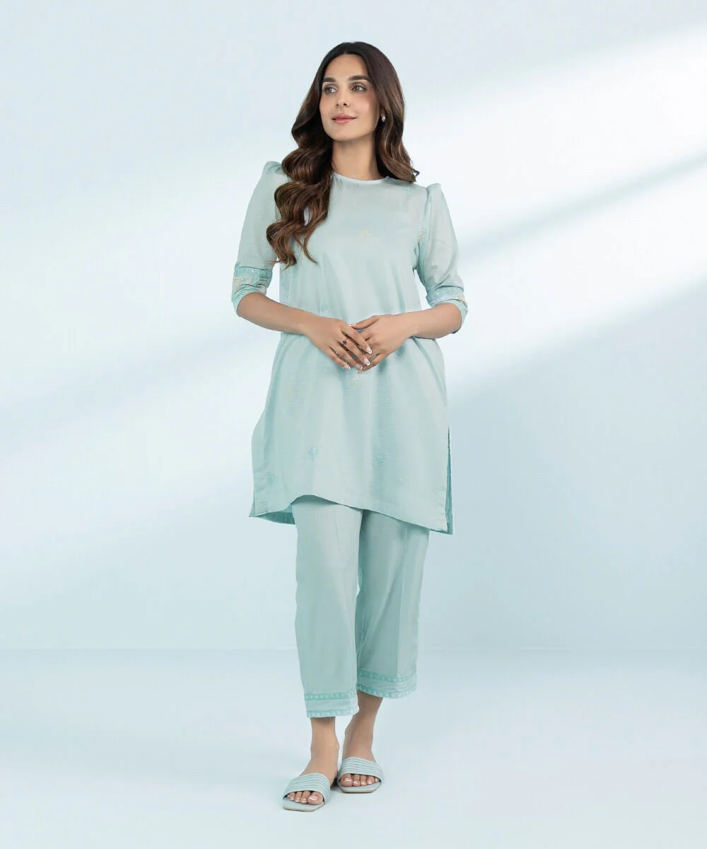 Sapphire 2 Piece - Embroidered Dobby Suit 00002542MOM2 Eid 1 RTW 2025