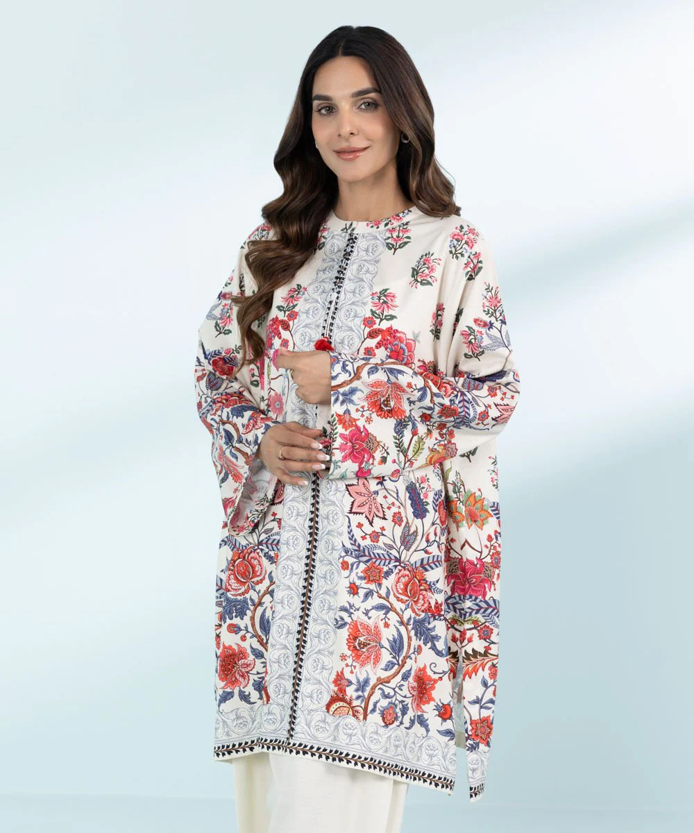 Sapphire 2 Piece - Printed Raw Silk Suit 00002542MOM6 Eid 1 RTW 2025