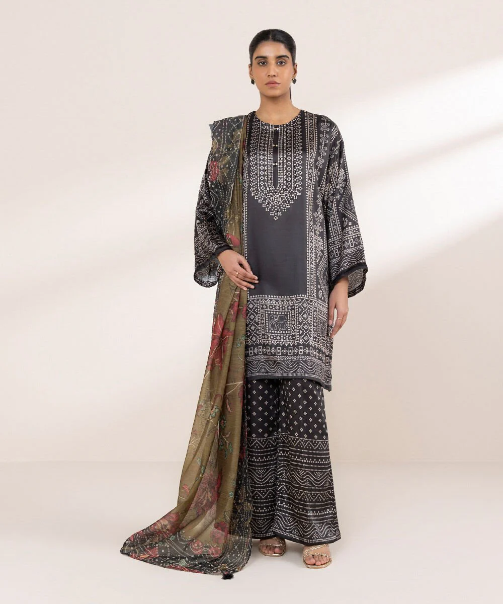 Sapphire 3 Piece - Embellished Silk Suit 0T3PSLS25V36 Eid 1 RTW 2025