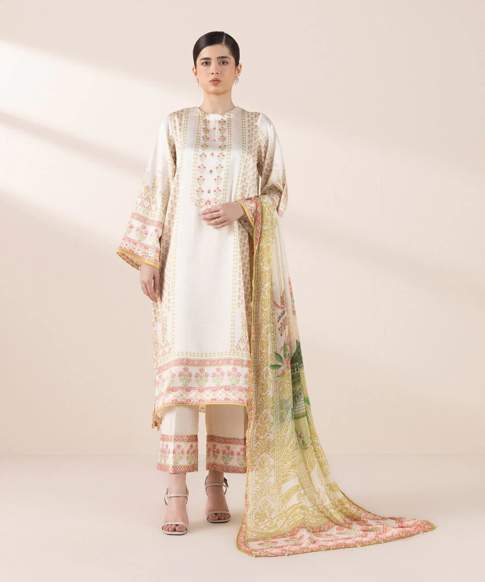Sapphire 3 Piece - Embellished Silk Suit T3PSLS25V313 Eid 1 RTW 2025