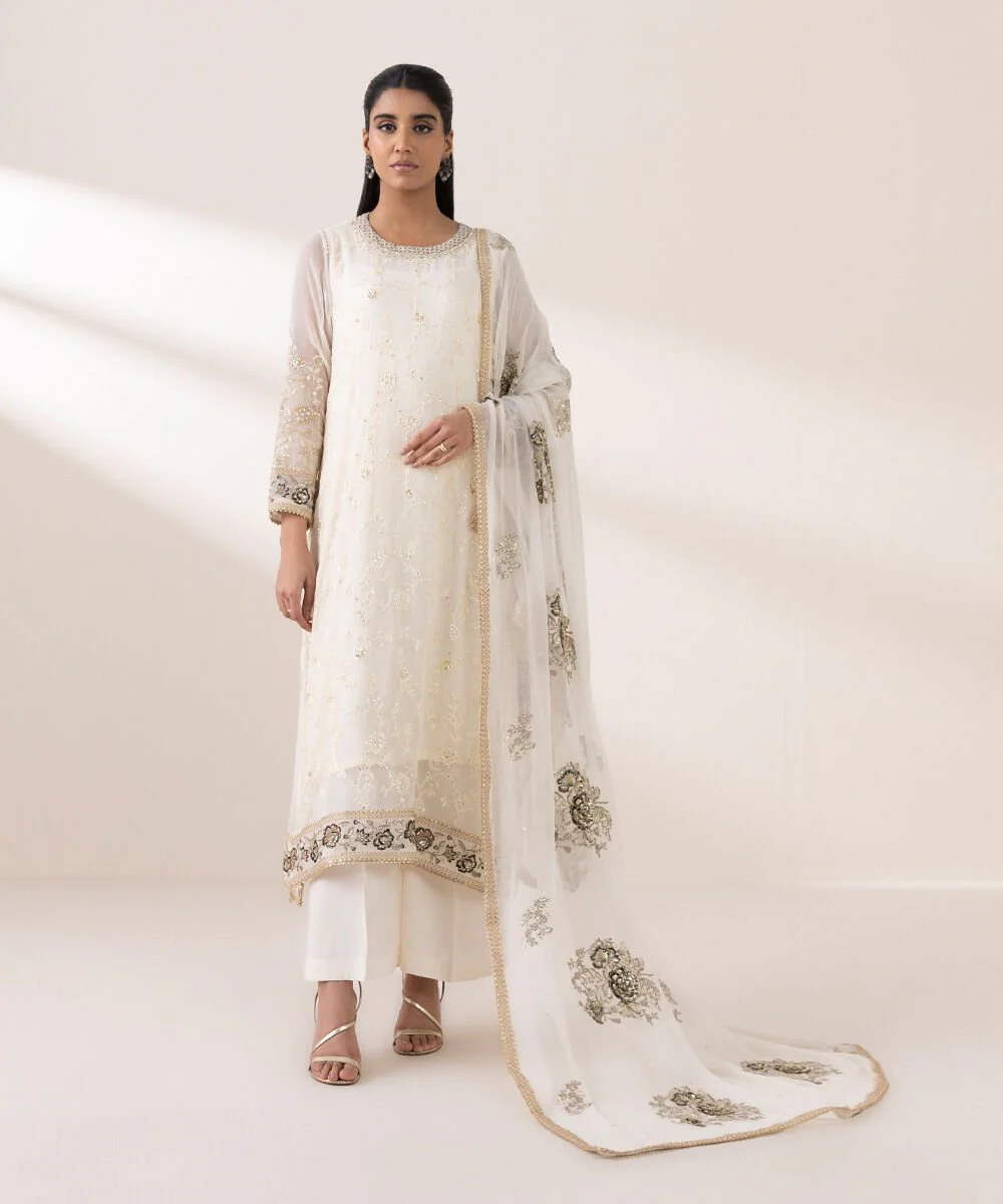 Sapphire 3 Piece - Embroidered Jacquard Suit 0F3PEBTQW252 Eid 1 RTW 2025