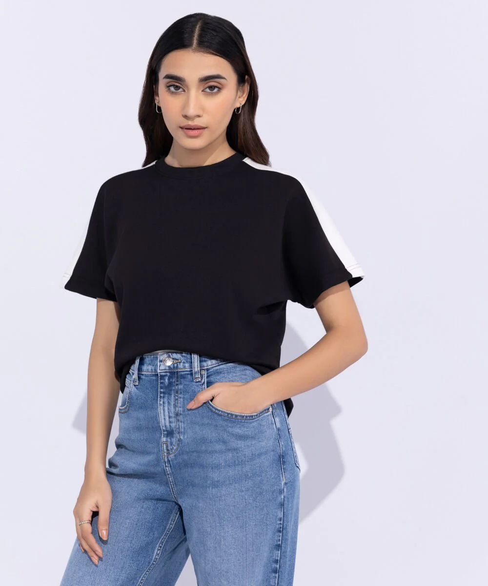 Sapphire Cropped Kimono T-Shirt WTOPS25V2073 West RTW 2025
