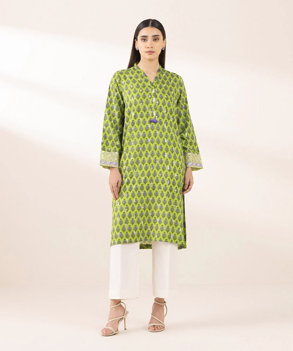 Sapphire Embroidered Arabic Lawn Shirt 2PBDD25V34SD Eid 1 RTW 2025