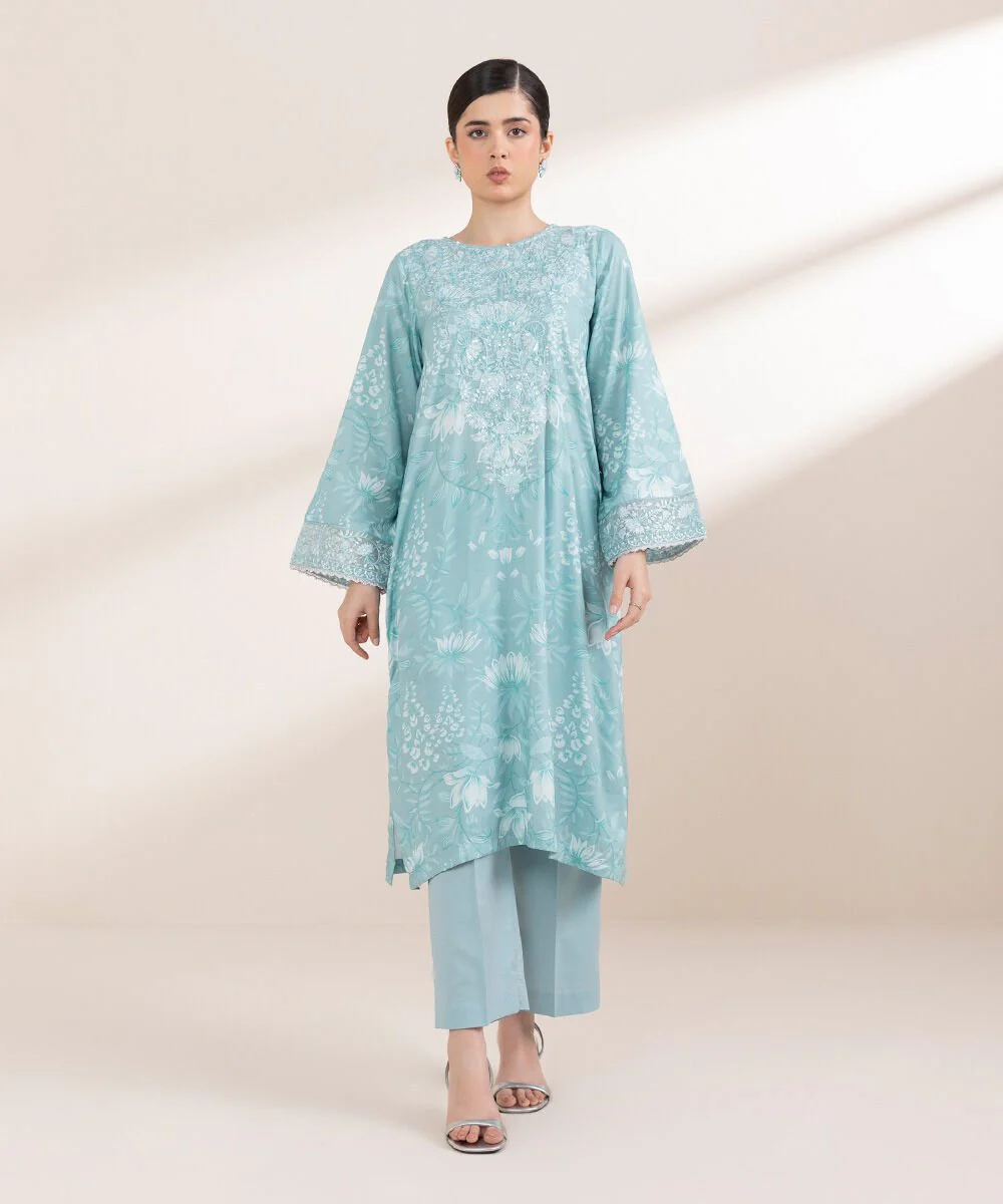 Sapphire Embroidered Arabic Lawn Shirt 3PRSG25V340S Eid 1 RTW 2025