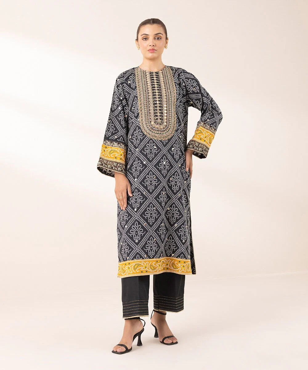 Sapphire Embroidered Cotton Satin Shirt 3PEDF25V312S Eid 1 RTW 2025