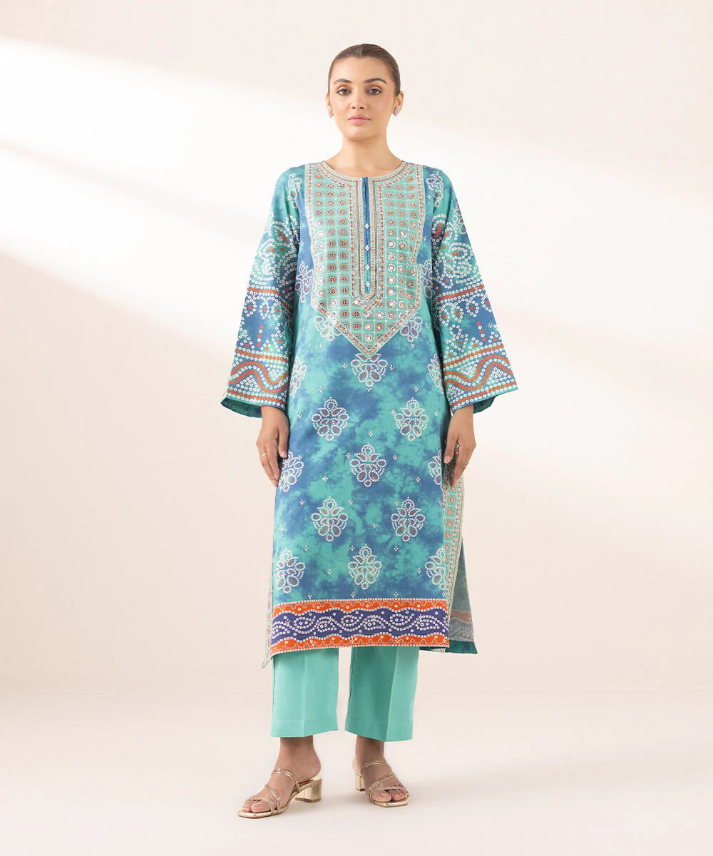 Sapphire Embroidered Cotton Satin Shirt 3PEDF25V315S Eid 1 RTW 2025