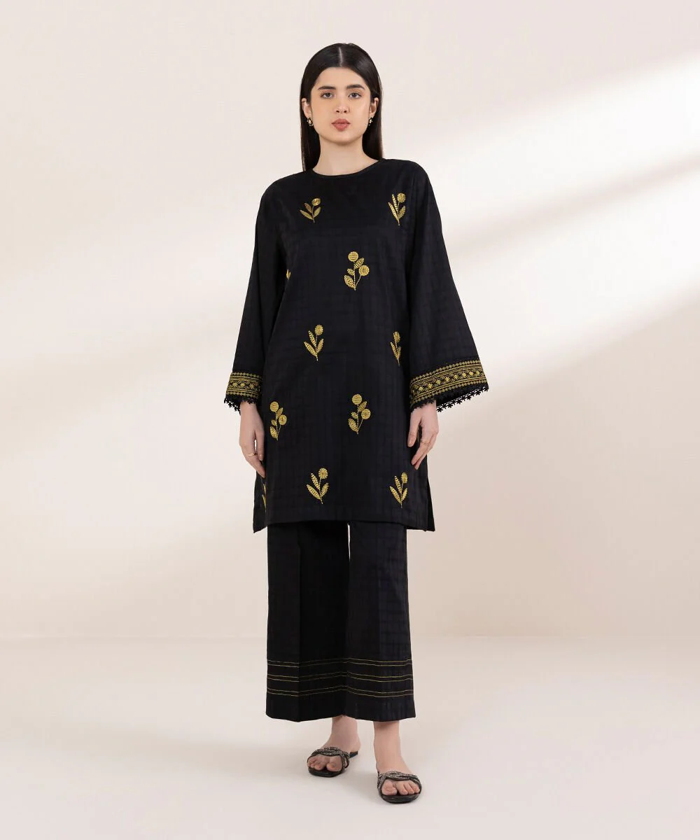 Sapphire Embroidered Dobby Shirt 2PRDS25V24ST Eid 1 RTW 2025