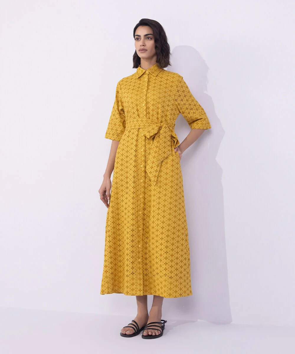Sapphire Embroidered Dress With Belt WTOPS25V2018 West RTW 2025