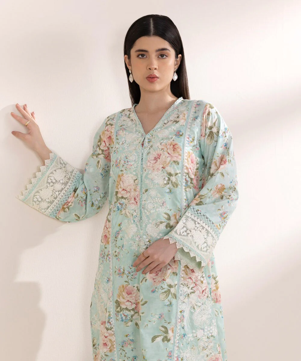 Sapphire Embroidered Jacquard Shirt 3PRSGS25V38S Eid 1 RTW 2025