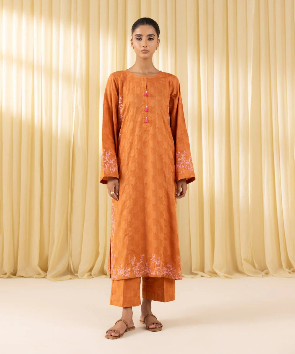 Sapphire Embroidered Yarn Dyed Shirt 3PRST25V314S Eid 1 RTW 2025