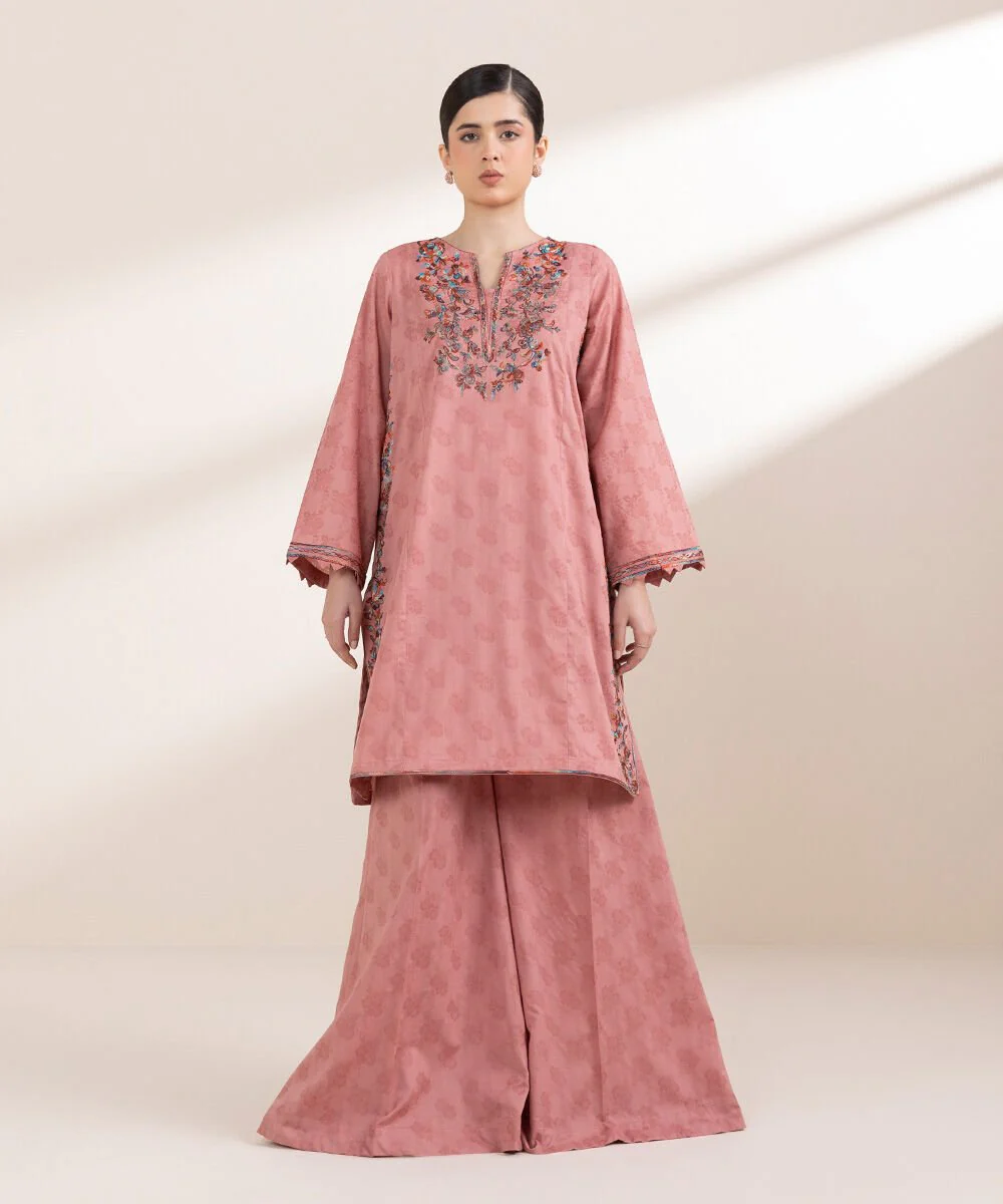 Sapphire Embroidered Yarn Dyed Shirt 3PRST25V316S Eid 1 RTW 2025