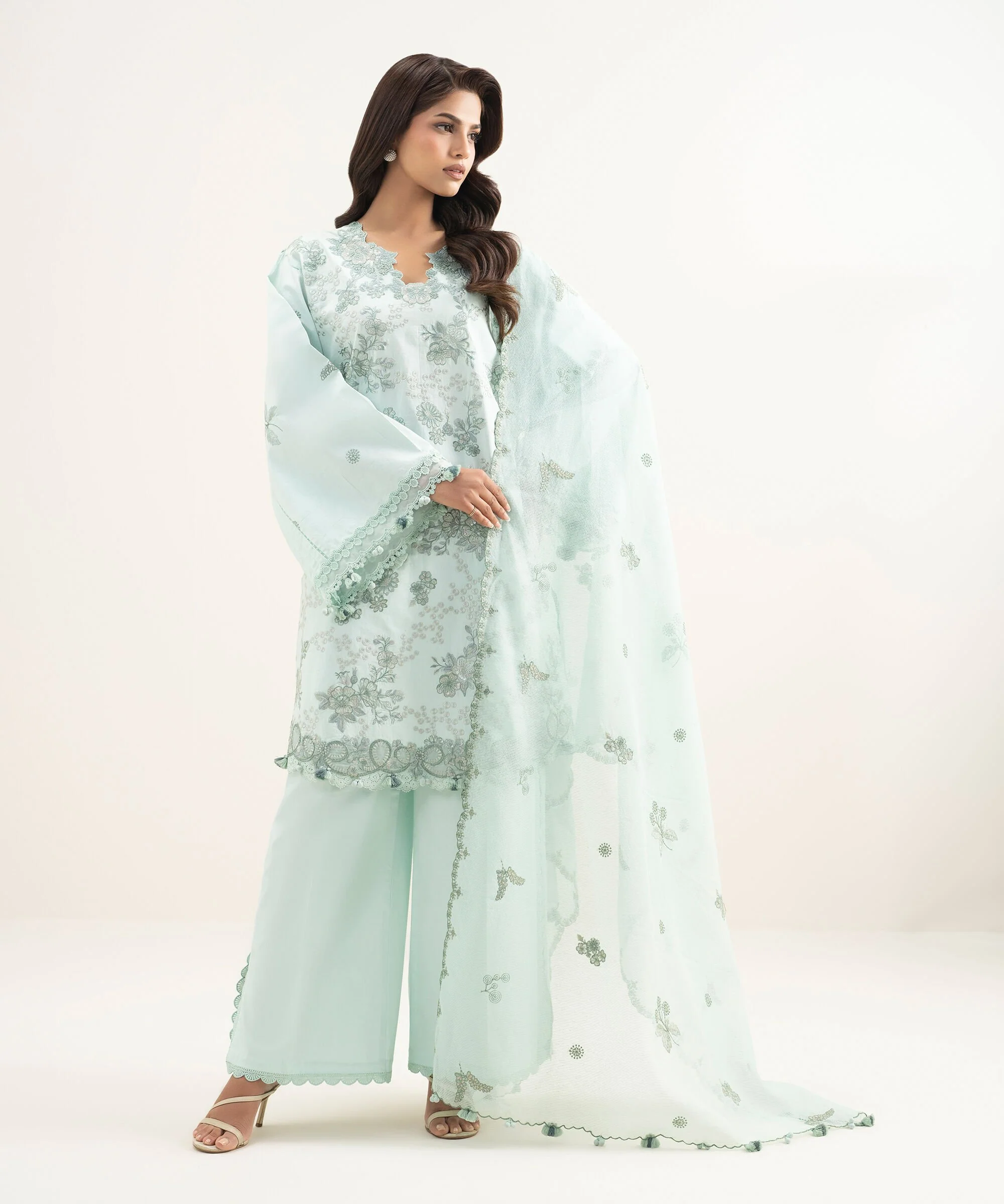 Sapphire FELXS26V117B Embroidered Cotton Net Suit Eid 1 2026