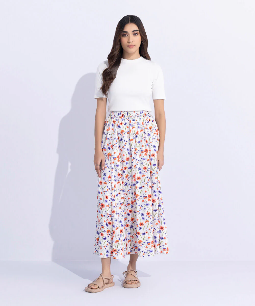Sapphire Floral Print Skirt WBTMS25V2026 West RTW 2025