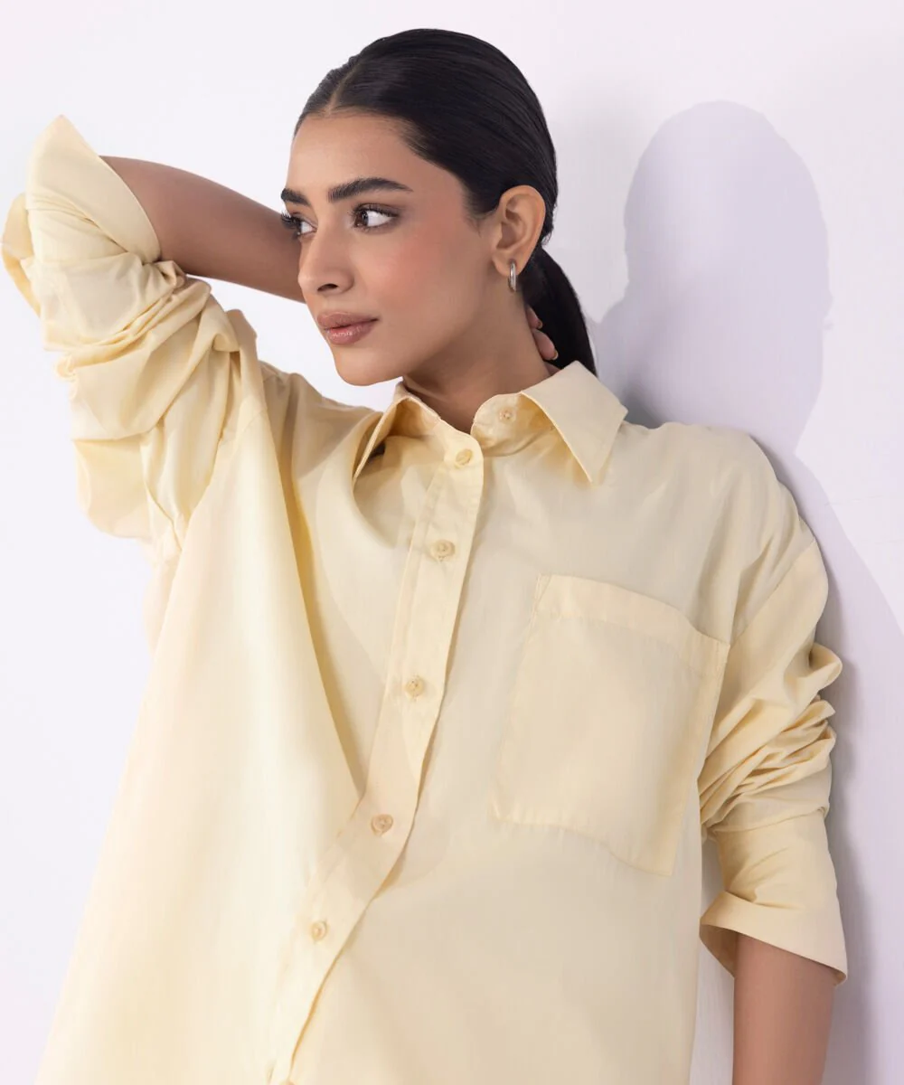 Sapphire Loose-Fit Cotton Shirt WTOPS25V2020 West RTW 2025
