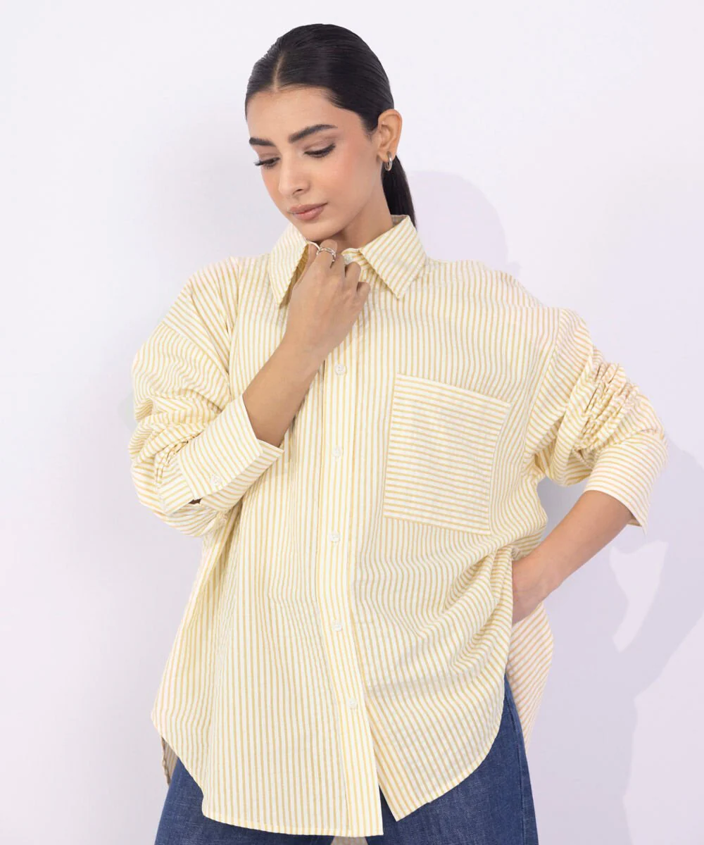 Sapphire Loose-Fit Cotton Shirt WTOPS25V2021 West RTW 2025