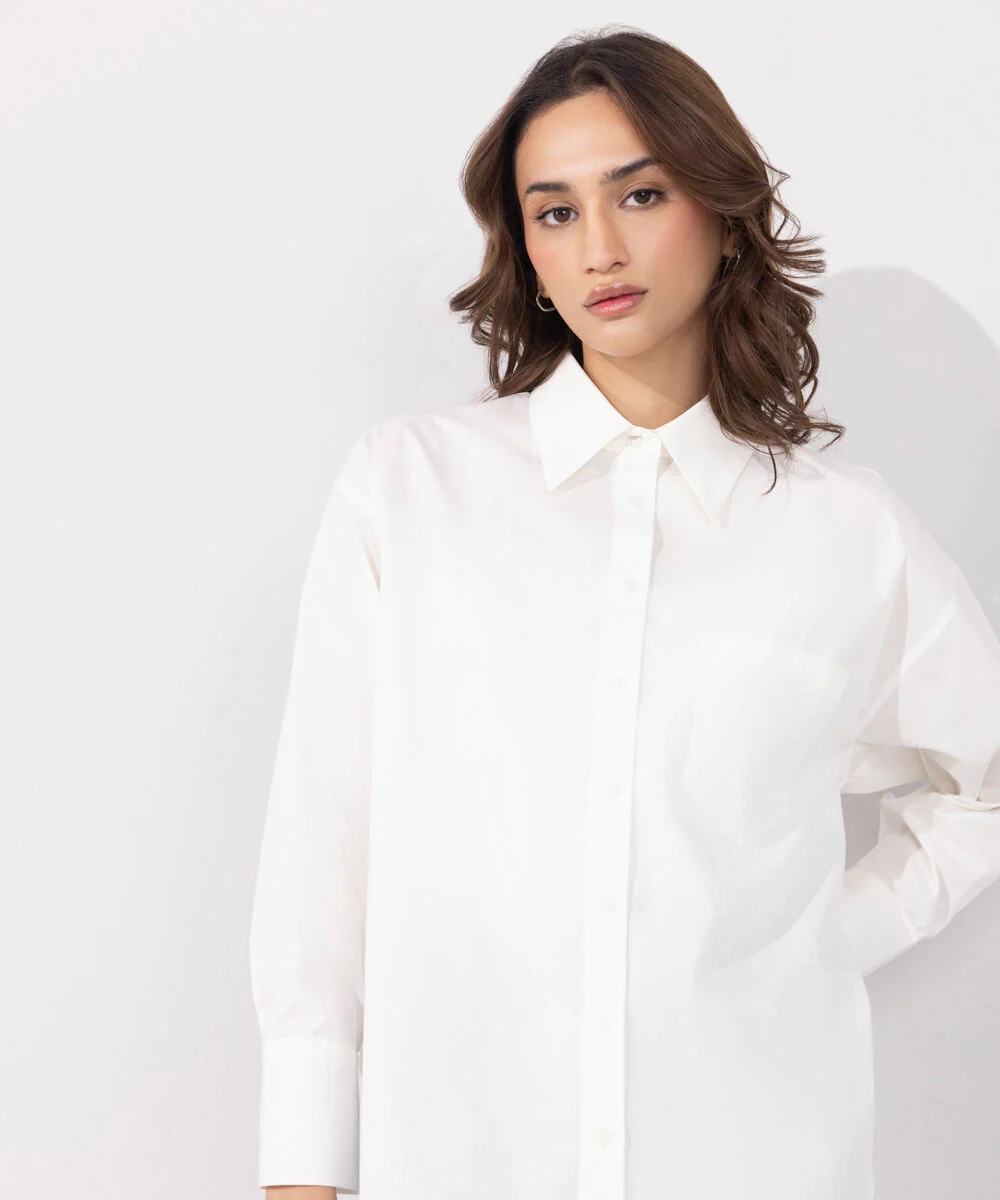 Sapphire Oversized Cotton Shirt WTOPS25V3001 West RTW 2025
