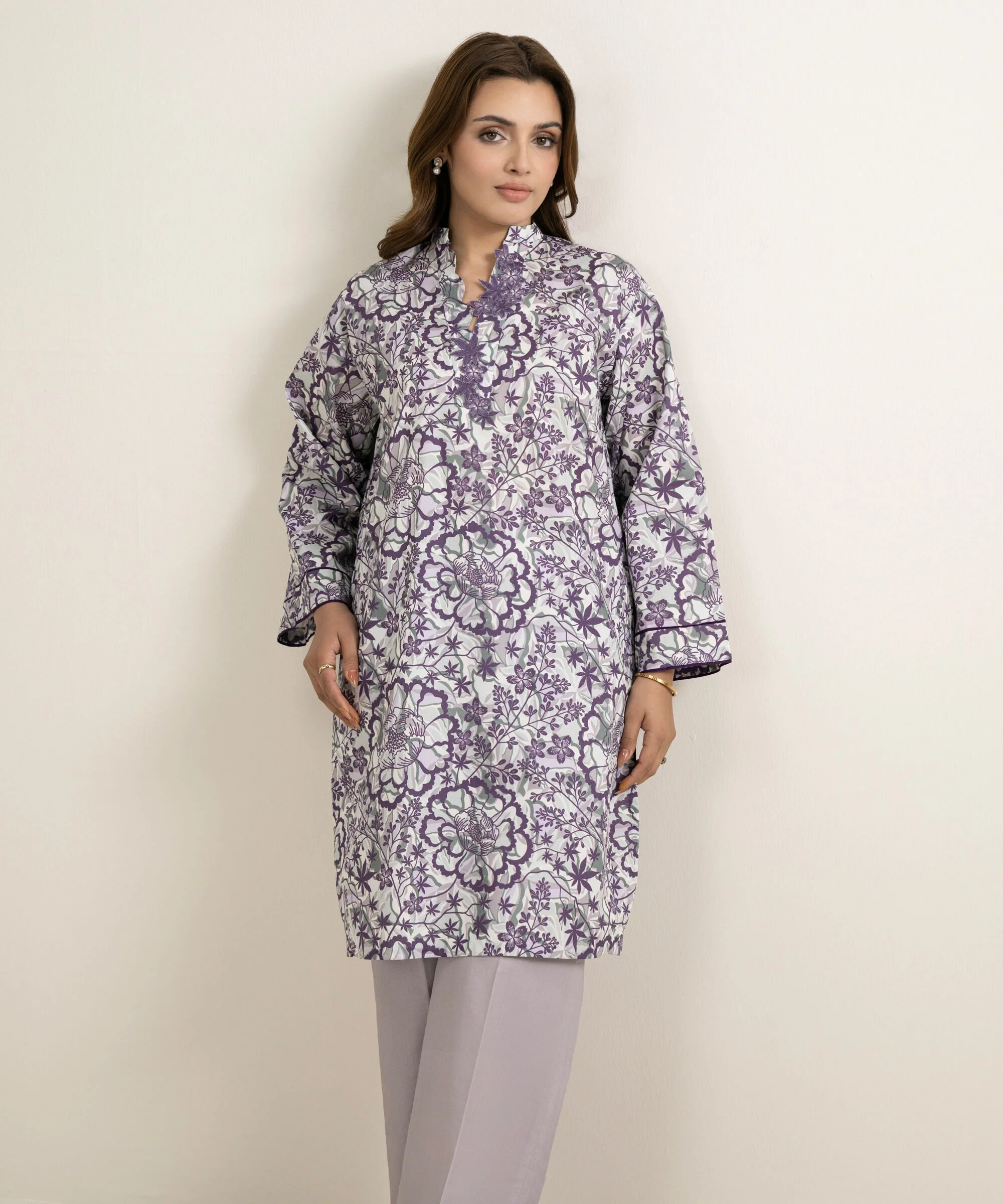 Sapphire PESUS26V139B Embroidered Cotton Jacquard Suit Eid 1 2026