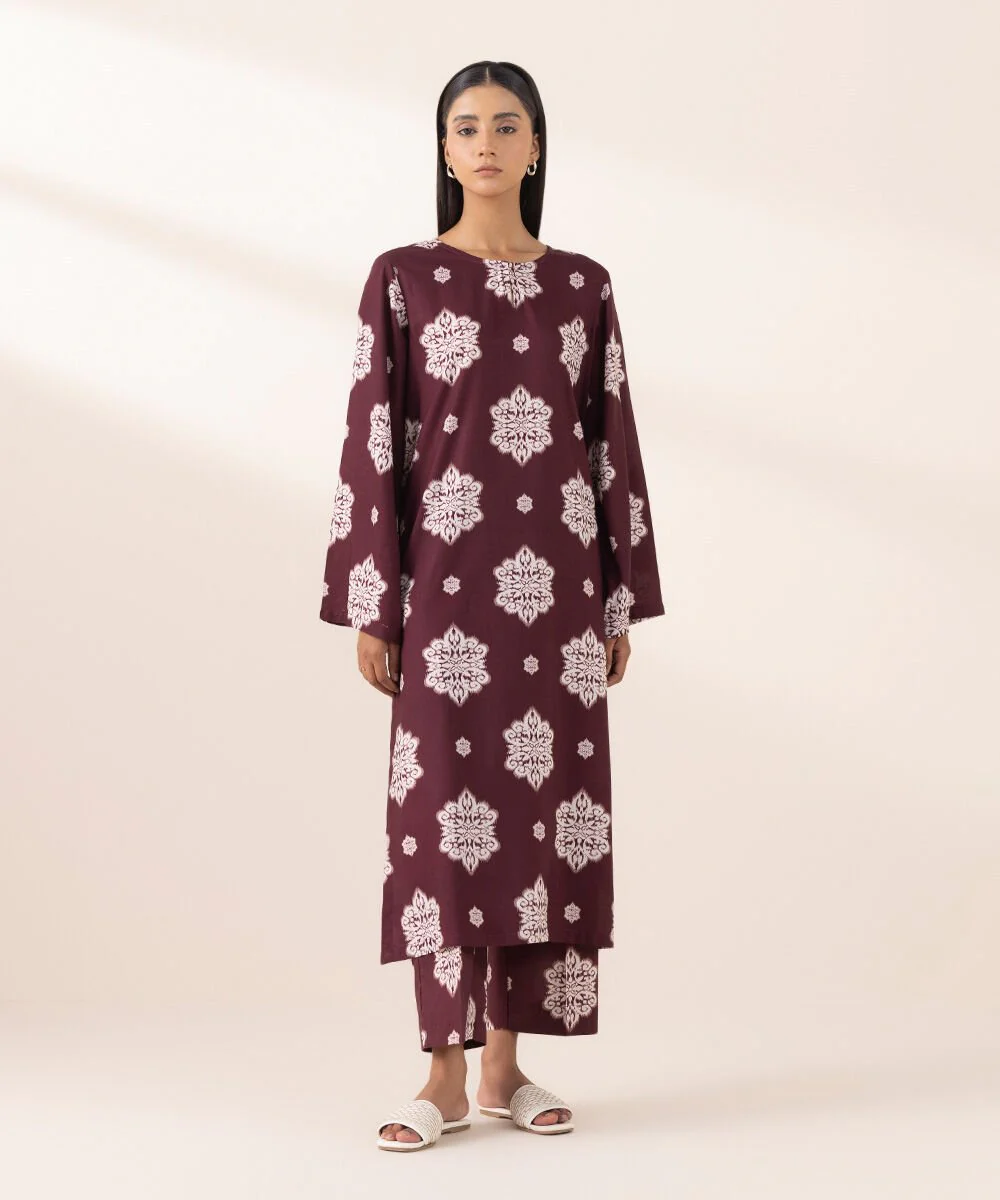 Sapphire Printed Arabic Lawn Shirt 2PBDF25V31ST Eid 1 RTW 2025