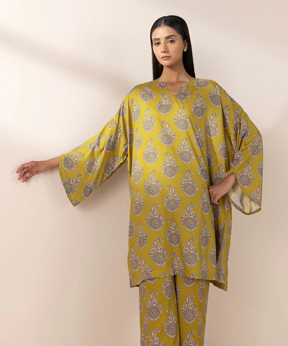 Sapphire Printed Arabic Lawn Shirt 2PBDF25V37ST Eid 1 RTW 2025